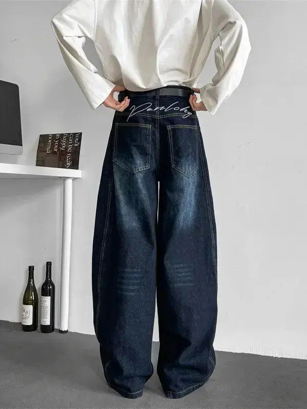 Japanese Brand Retro loose casual micro flared jeans Size US 32 / EU 48 - 3 Thumbnail