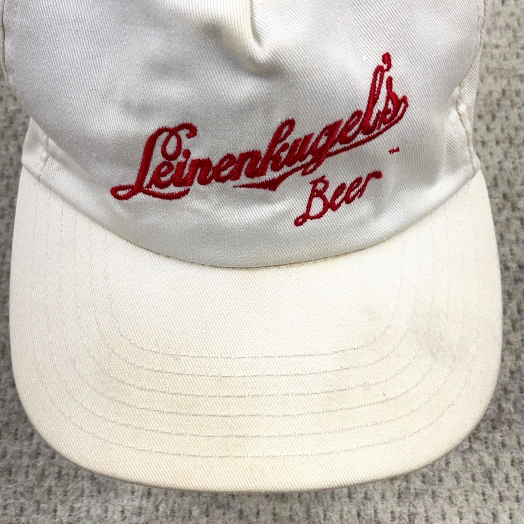 Vintage VINTAGE Leinenkugel Beer Hat Cap Snapback White Script Worn USA 80s 90s Mens Size ONE SIZE - 3 Thumbnail