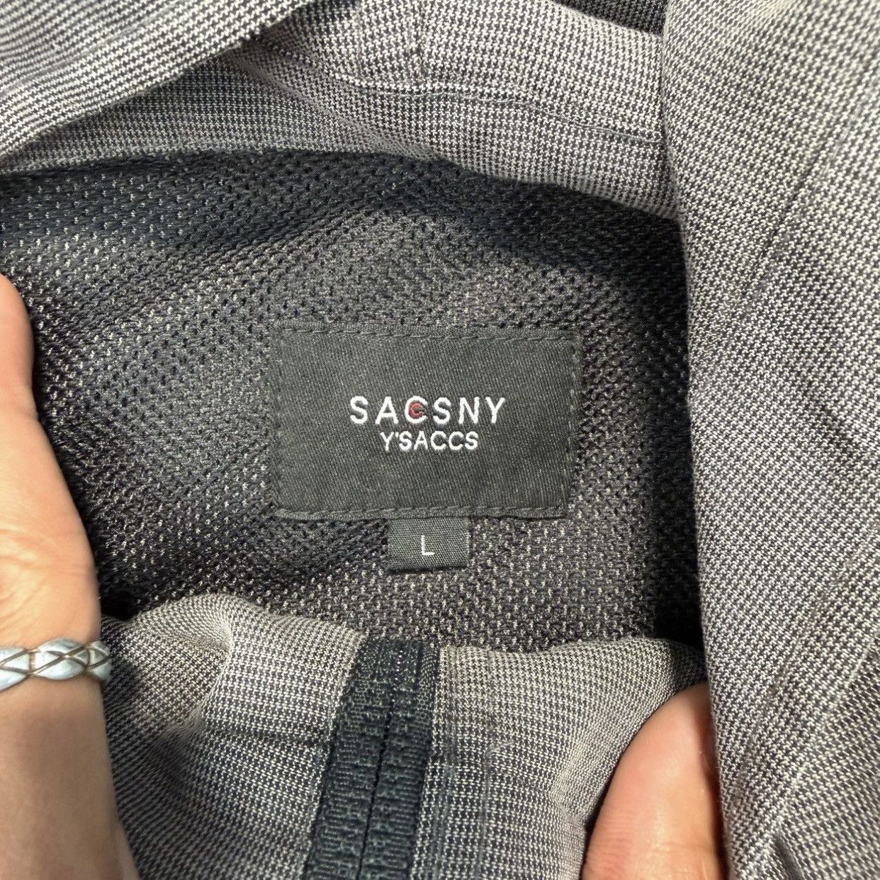 Yohji Yamamoto Rare!! Vintage Sacsny Ysaccs Yohji Yamamoto Hooded Jacket Size US L / EU 52-54 / 3 - 11 Thumbnail
