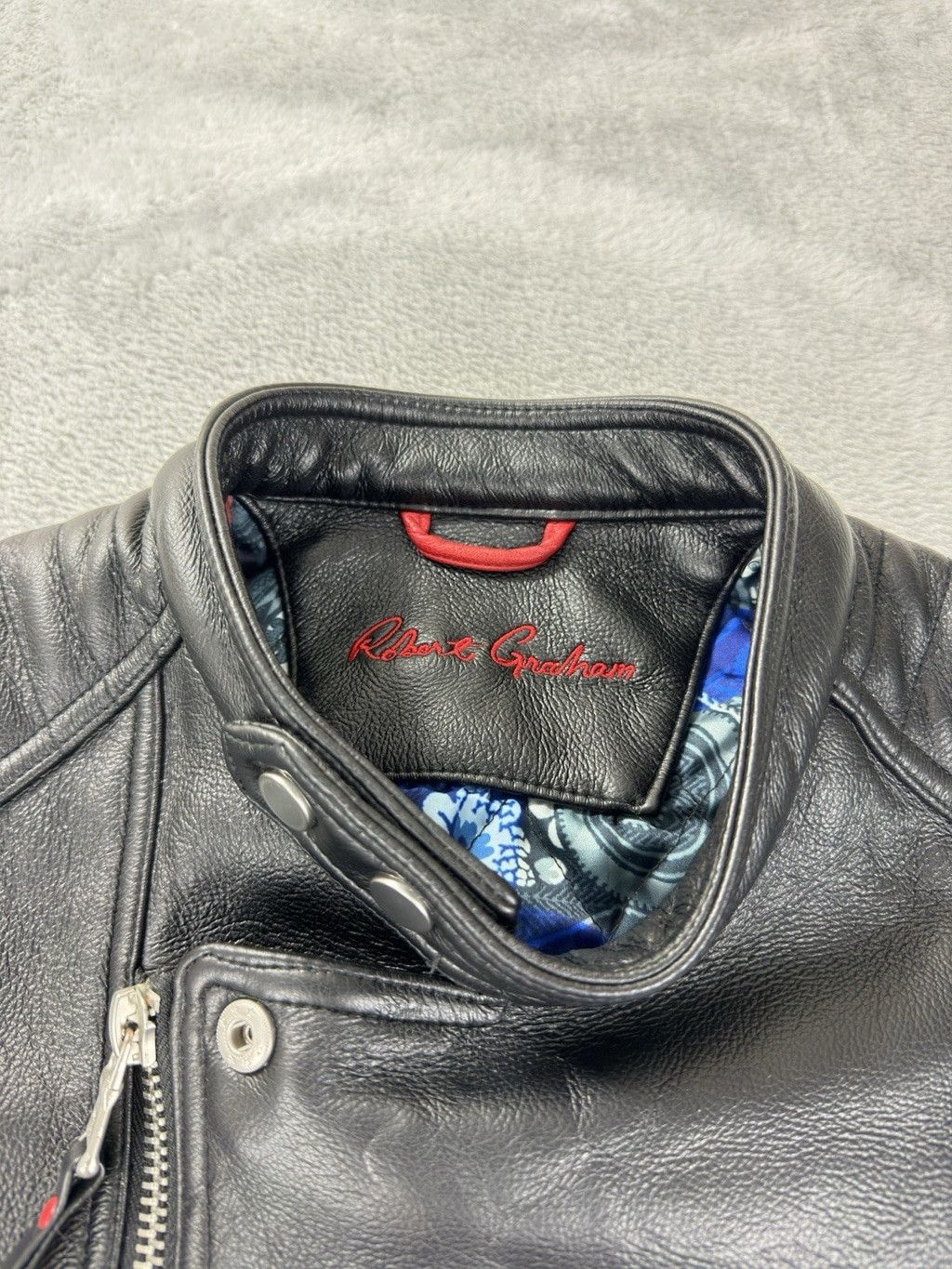 Robert Graham Robert Graham Men's Size Large Black Leather Jacket Size US L / EU 52-54 / 3 - 10 Thumbnail