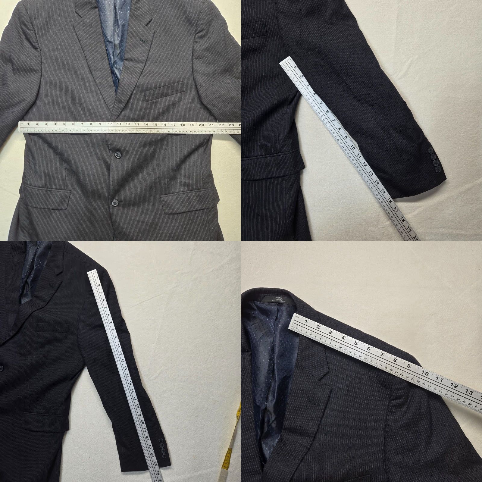 Haggar Haggar Blazer / Suit Jacket Black 46 Long Size 46L Casual Men’s Jacket Long Polyester Dress Coat Shirt style 46 Mens Size 46R - 8 Thumbnail