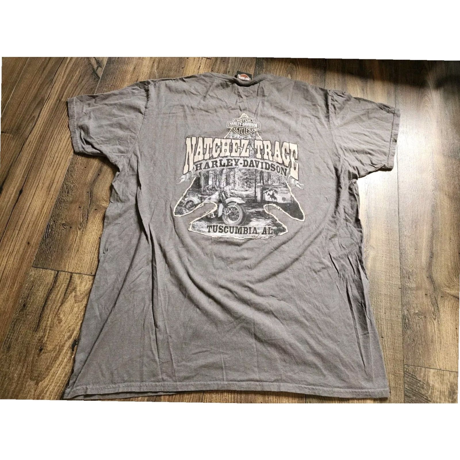 Harley Davidson Harley-Davidson Motorcycle Double Sided Graphic T Shirt Mens Large Gray Size US L / EU 52-54 / 3 - 3 Thumbnail