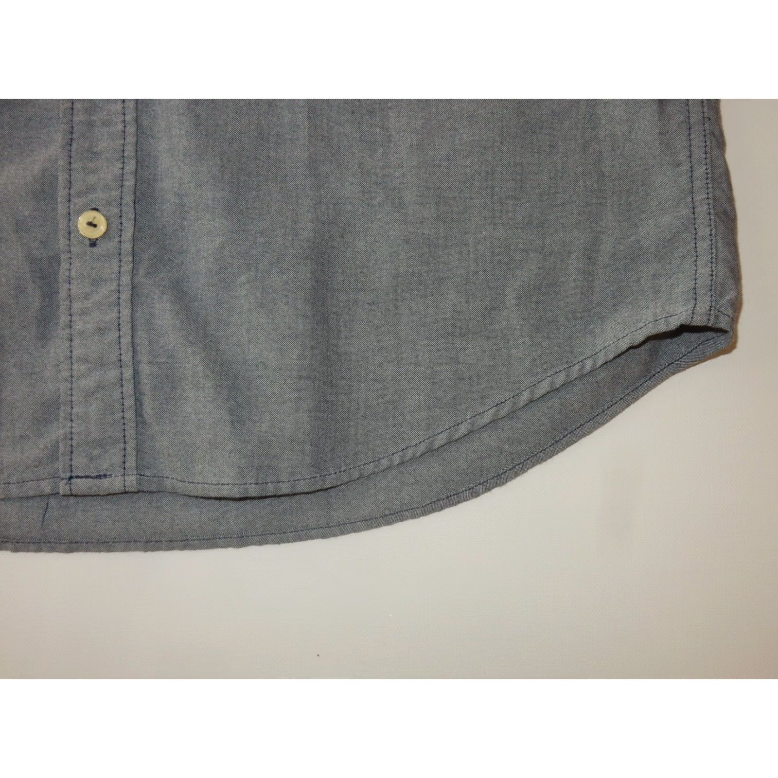RVCA RVCA Men's Long Sleeve Button-Up Shirt Size M Blue Cotton Slim Regular Pattern Solid Size US M / EU 48-50 / 2 - 2 Thumbnail