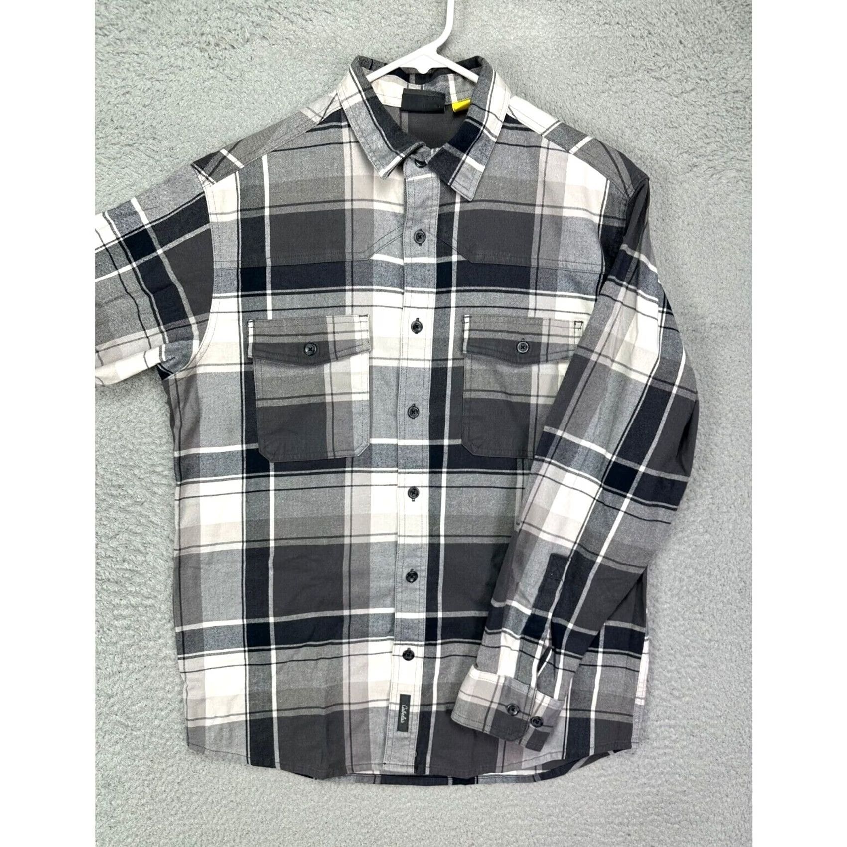 Vintage Cabelas Shirt Adult Medium Black White Plaid Flannel Button-Up Long Sleeve Mens Size US M / EU 48-50 / 2 - 3 Thumbnail