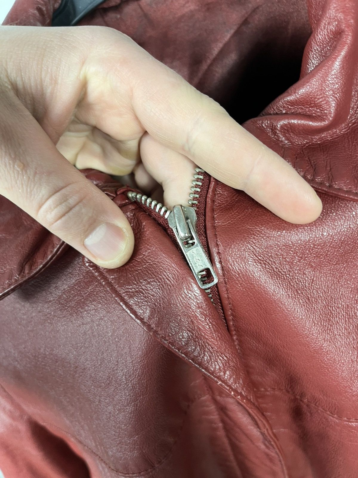 Leather Vintage Red Leather Jacket Womens Size 40 Zip Front Size S / US 4 / IT 40 - 4 Thumbnail