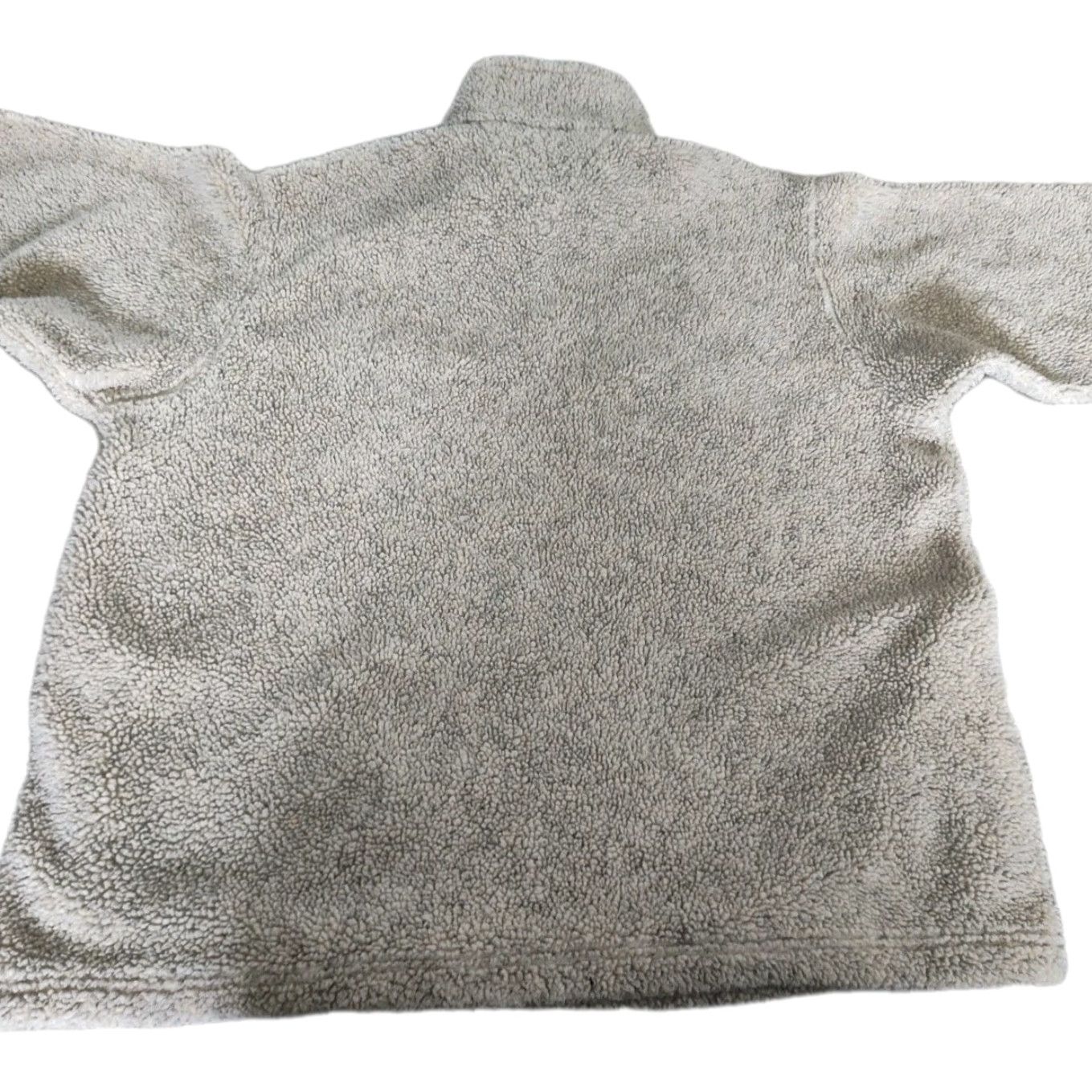 Lands' End VINTAGE Lands' End Deep Pile Fleece Pullover Sweatshirt L Women Tan 90s Theme 1/4 Zip Mock Neck Activewear Hiking Running Walking Size L / US 10 / IT 46 - 2 Thumbnail