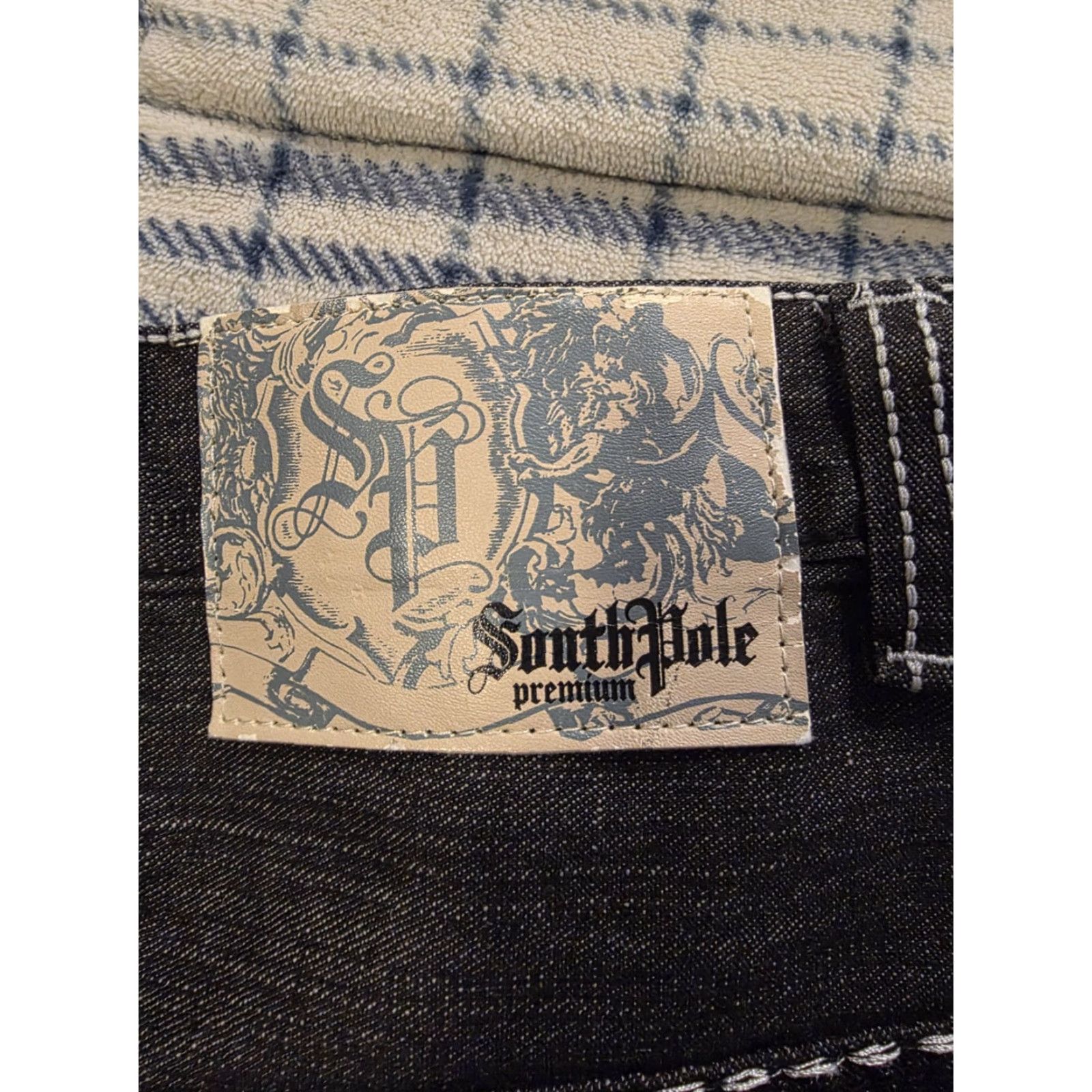 Southpole VINTAGE Southpole Jeans Baggy Black 38x32 Mens Embroidered Pocket Denims 90s Grunge Straight Modern Classic Seasonal Fall Spring Summer Winter Mens Size US 38 / EU 54 - 4 Thumbnail