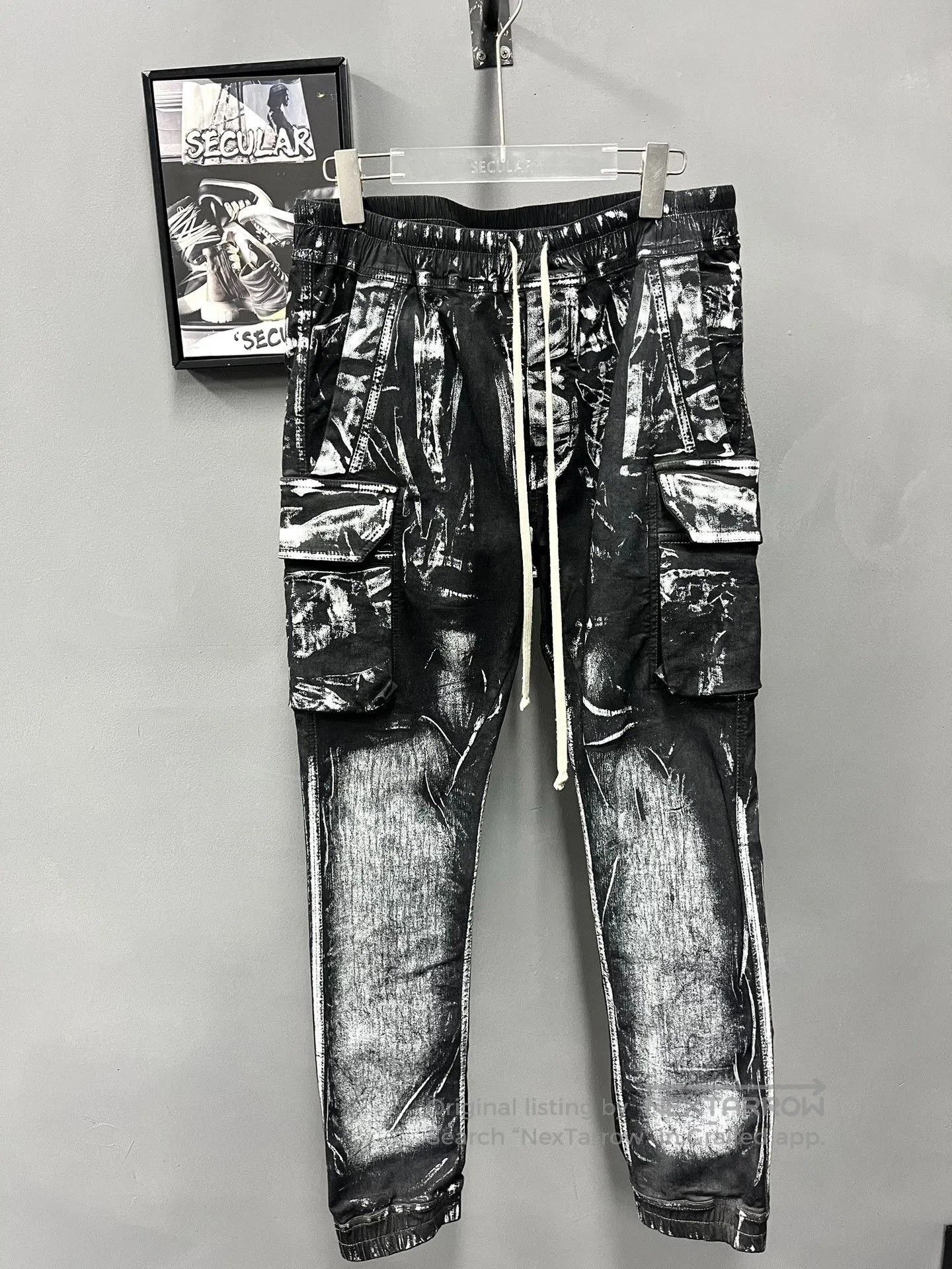 Rick Owens Rick Owens 21FW Painted Cargo Pants. Size US 42 / EU 58 - 1 Thumbnail