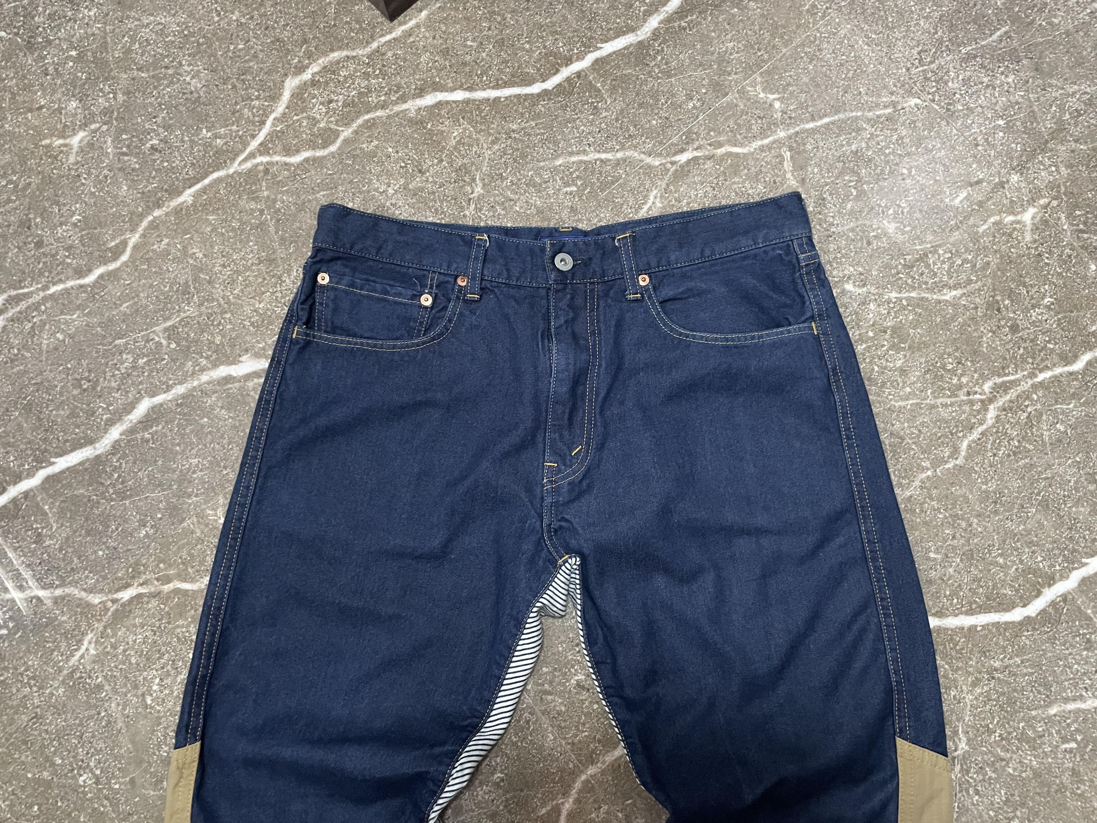 Comme des Garcons × Japanese Brand × Junya Watanabe Junya Watanabe CDG - denim hickory pants - Hybrid AD2018 Size US 34 / EU 50 - 2 Thumbnail