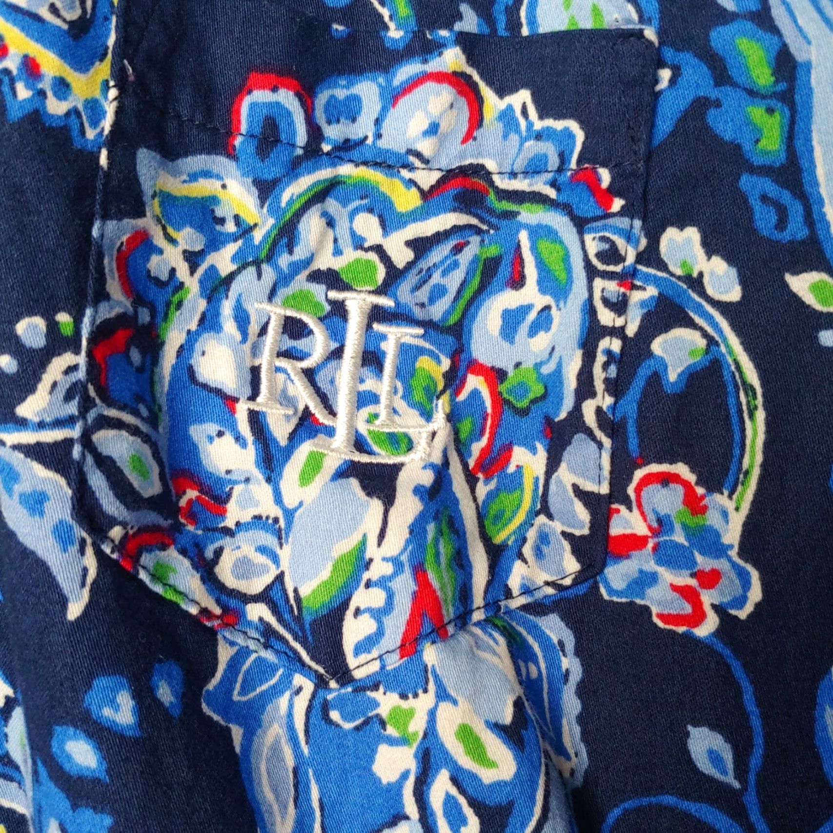Ralph Lauren VINTAGE Lauren By Ralph Lauren Shirt Dress Womens M Navy Blue Paisley Button Collar Size M / US 6-8 / IT 42-44 - 3 Thumbnail