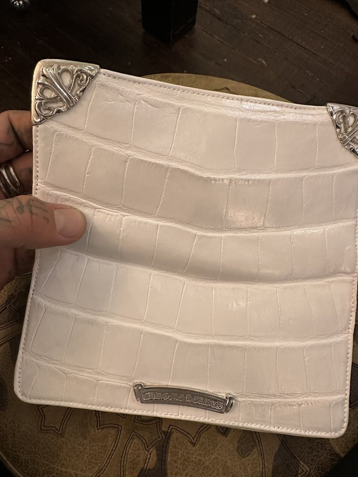 Chrome Hearts Chrome Hearts white alligator CROC wallet travel keep all Size ONE SIZE - 12 Thumbnail