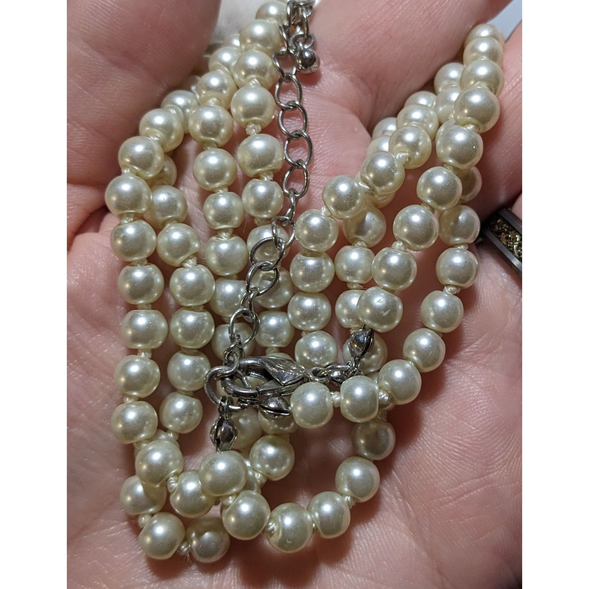 Other Elegant Glass Pearl Double Strand Necklace Size ONE SIZE - 7 Thumbnail