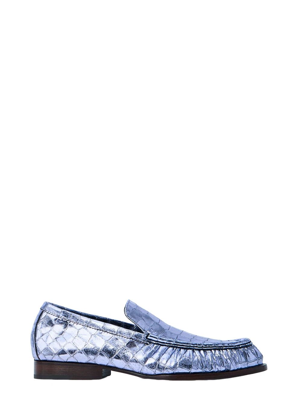 DRIES VAN NOTEN Purple Embsd Leather Loafers New Auth