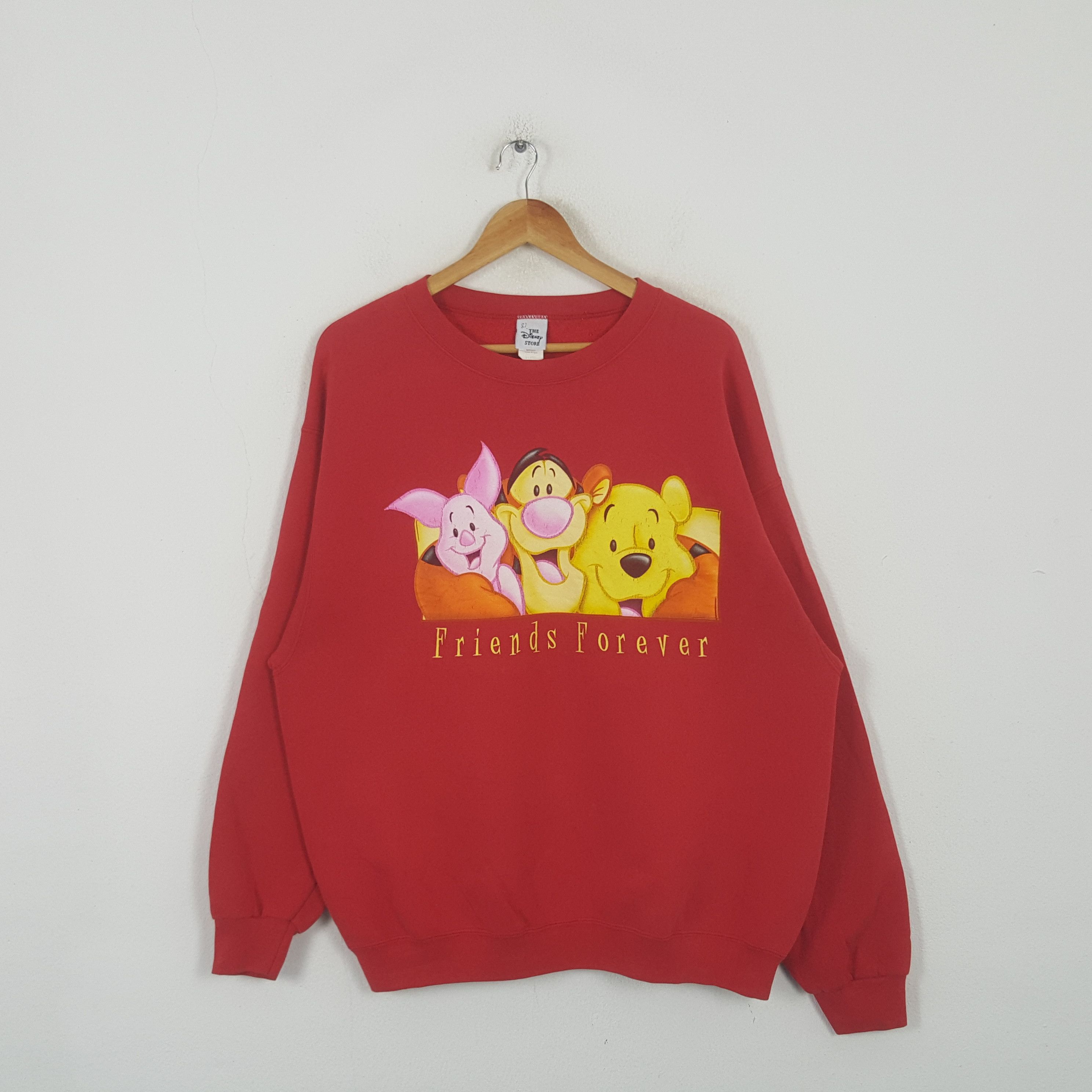 Disney Vintage Pooh Friends Forever Cartoon Movie Sweatshirt RR7 Size US XL / EU 56 / 4 - 1 Thumbnail