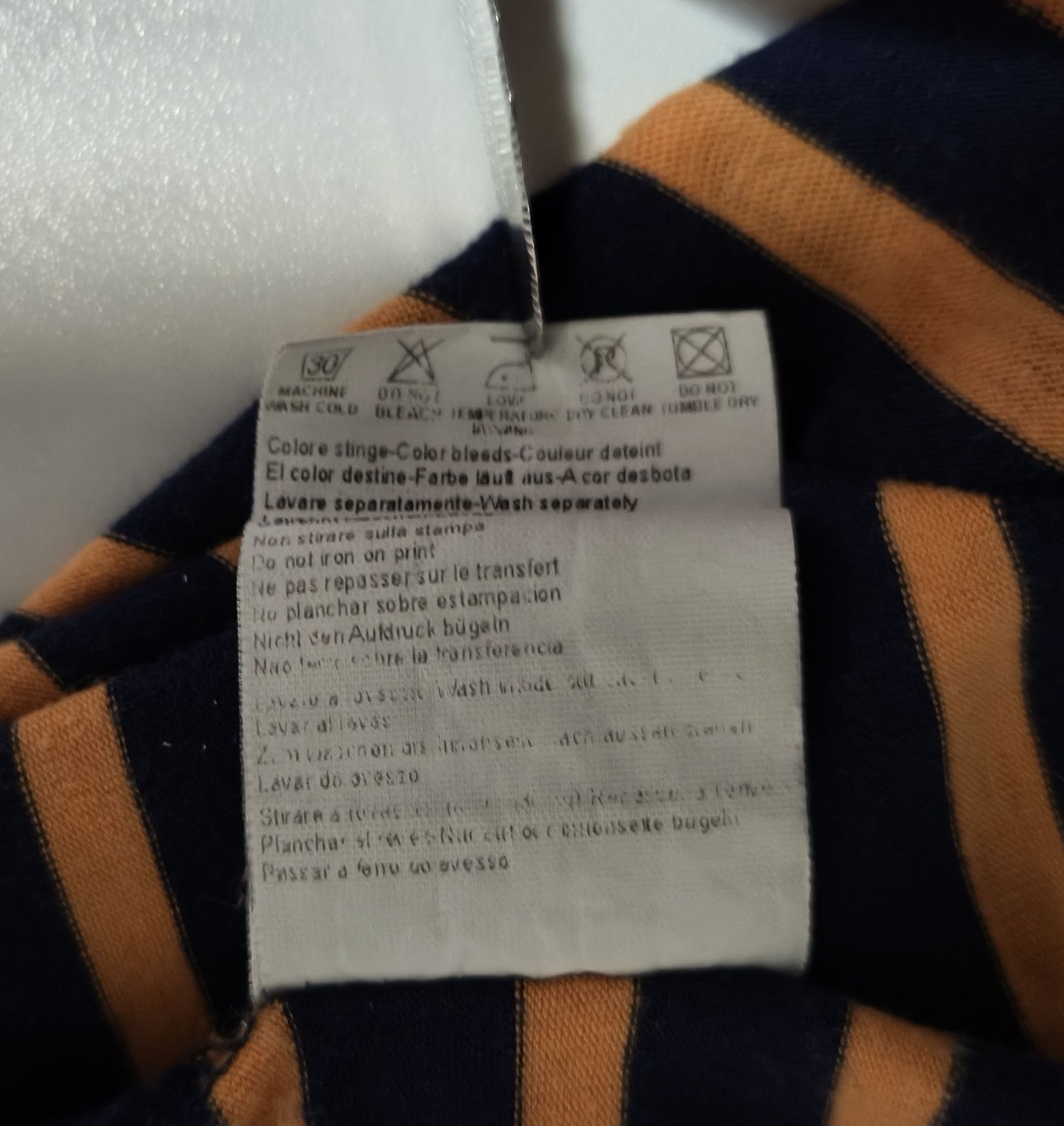 Jean Paul Gaultier 2000's Short dress in navy and orange stripes Size XS / US 0-2 / IT 36-38 - 20 Thumbnail