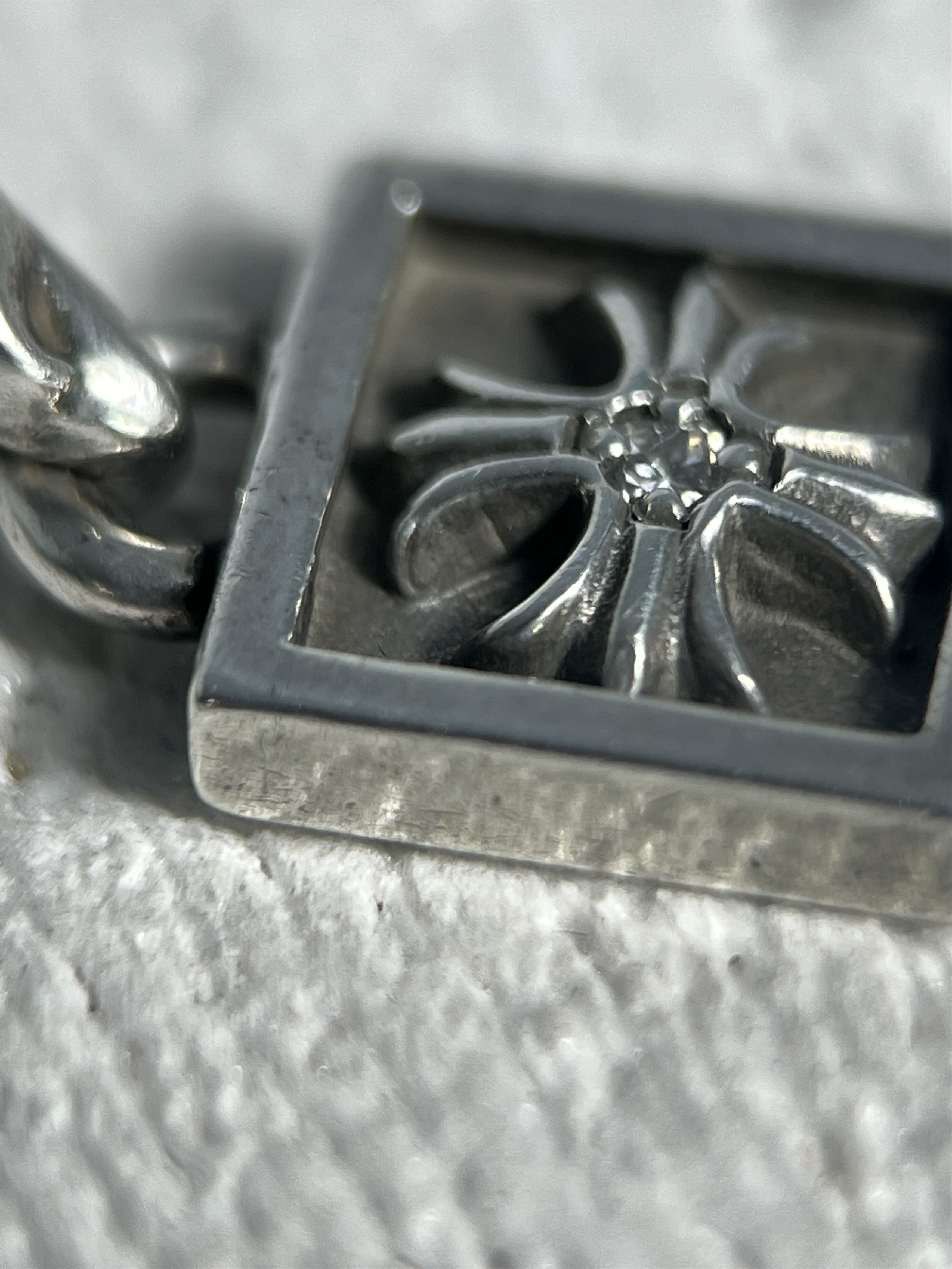 Chrome Hearts Chrome Hearts Floral Cross Square Pendant Customed Stone 925 Size ONE SIZE - 12 Thumbnail