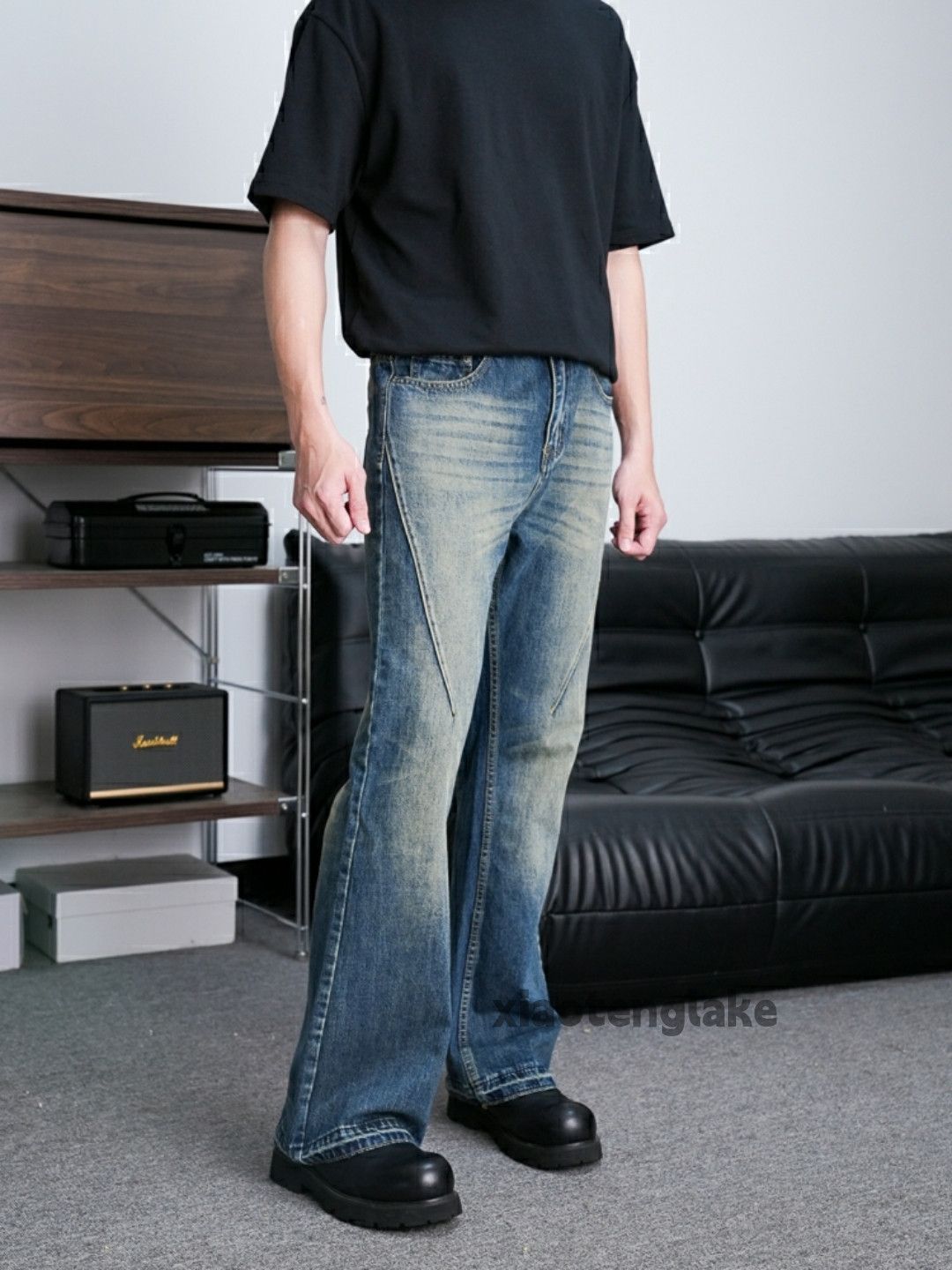Jean × Vintage washed faded cleanfit yuppie bootcut flared jeans Size US 32 / EU 48 - 5 Thumbnail