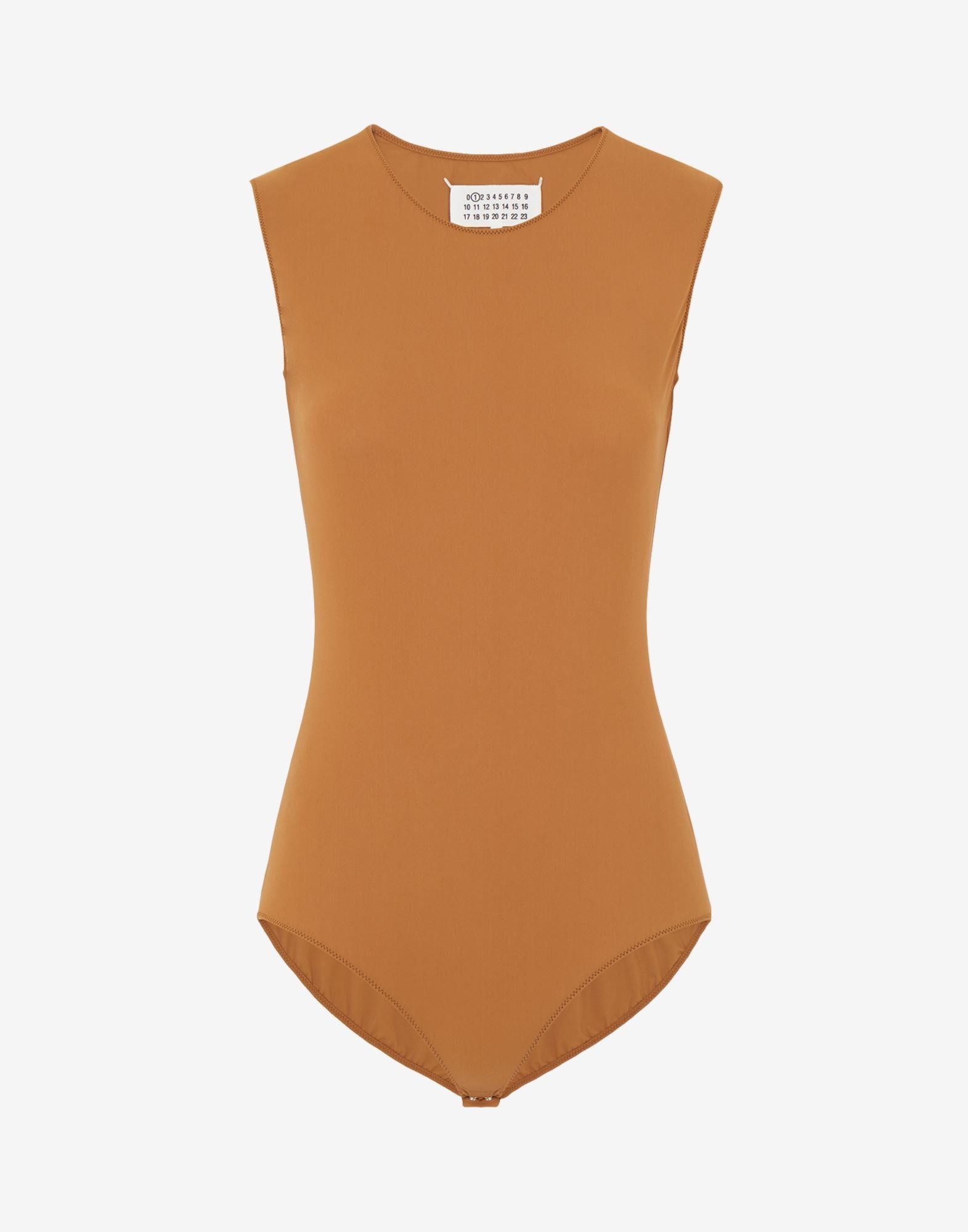 Maison Margiela o1w1db11225 Sleeveless Bodysuit in Brown Size S / US 4 / IT 40 - 1 Thumbnail