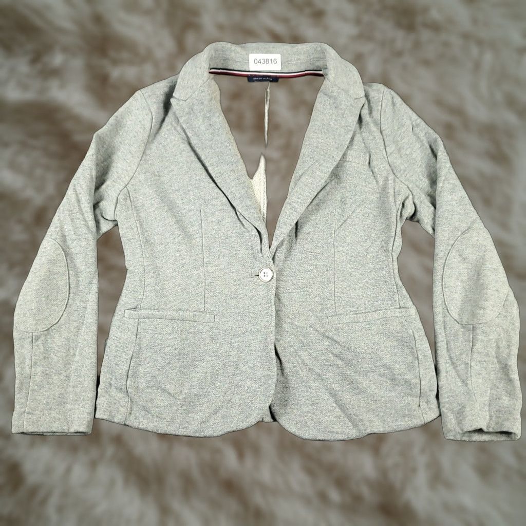 Tommy Hilfiger Womens Gray Blazer Tommy Hilfiger Single Breasted Size 8 Size M / US 6-8 / IT 42-44 - 1 Thumbnail