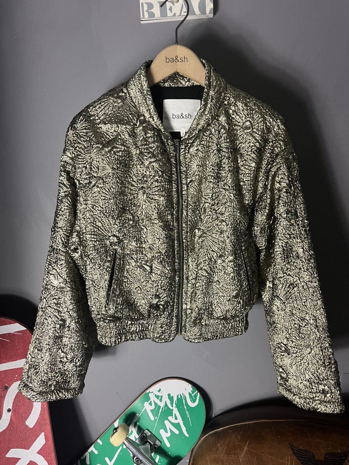 ba&sh Blouson doré bary ba&sh taille 0 neuf Size XS / US 0-2 / IT 36-38 - 1 Thumbnail
