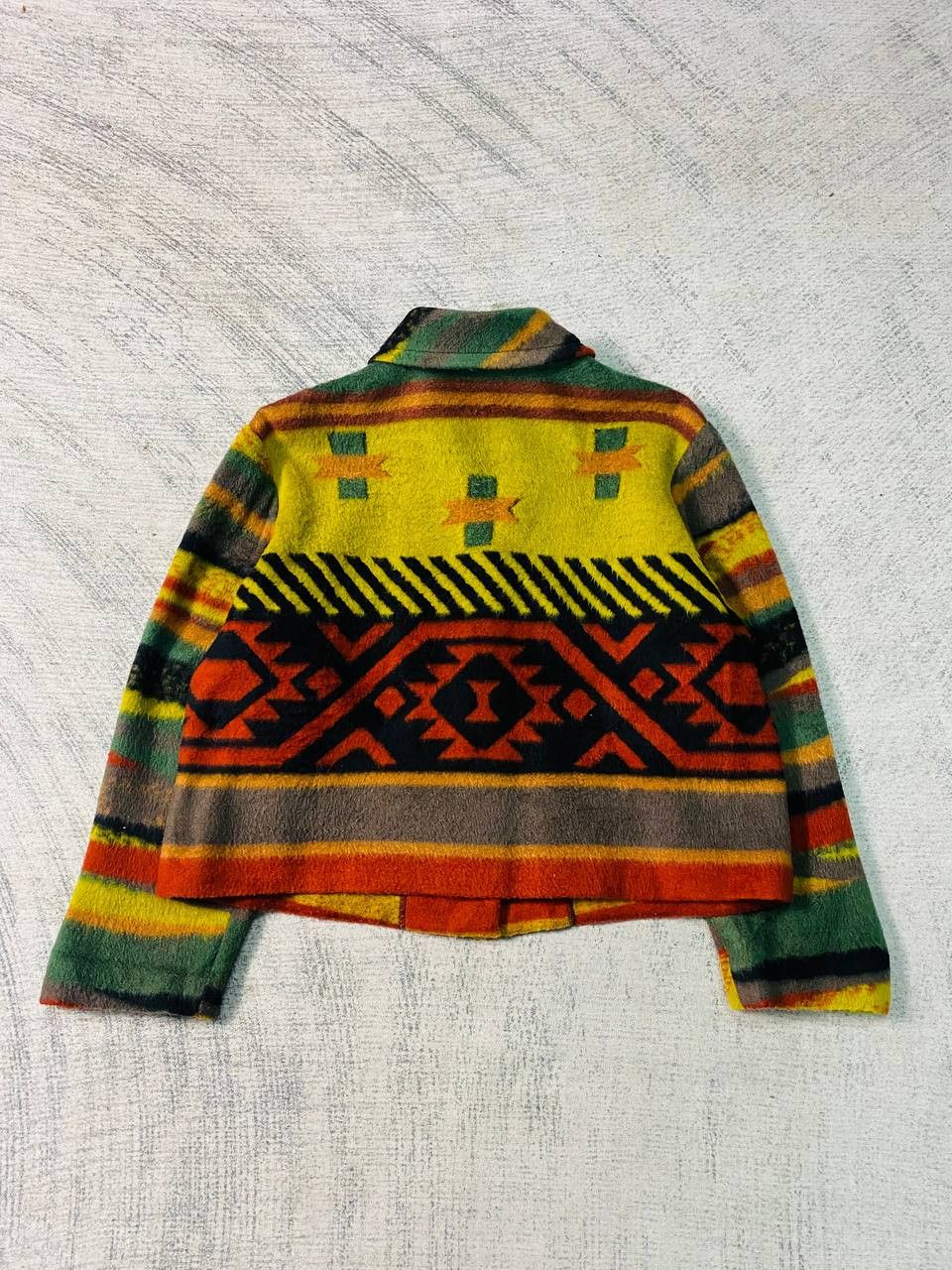 Native × Vintage Vintage Coco De Mer Aztec Button Crop Jacket Size M / US 6-8 / IT 42-44 - 4 Thumbnail