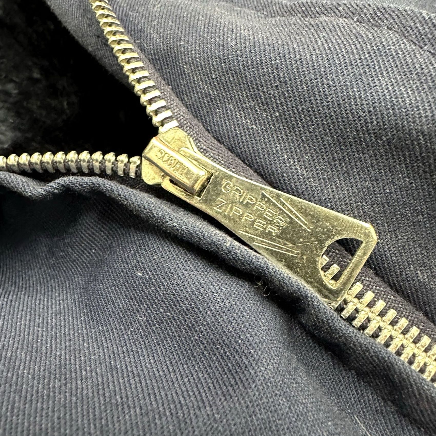 Sears VINTAGE Sears Quality Outerwear Fleece Lined Jacket Scovill Gripper Zip Large Blue 60s 1960s Military/Landgirl Mens Size US S / EU 44-46 / 1 - 3 Thumbnail