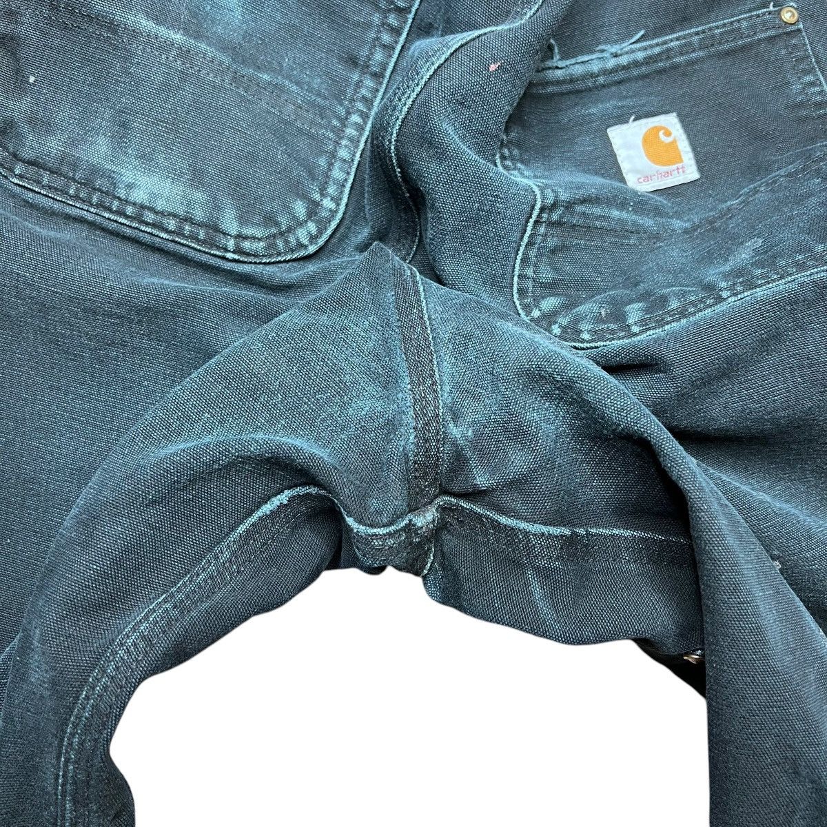 Carhartt × Vintage Carhartt Black Double Knee Carpenter Canvas Dungaree Pants Size US 31 - 12 Thumbnail