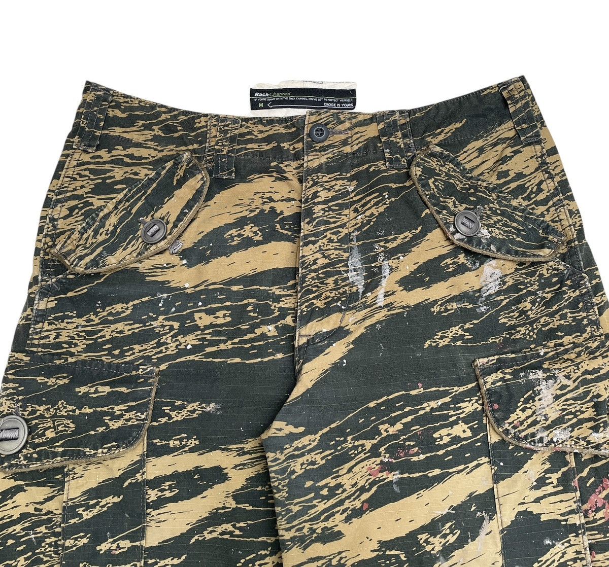 If Six Was Nine × Japanese Brand Rare Vintage Back Channel USN Tiger Stripe Cargo Pants 2000s Size US 33 - 3 Thumbnail