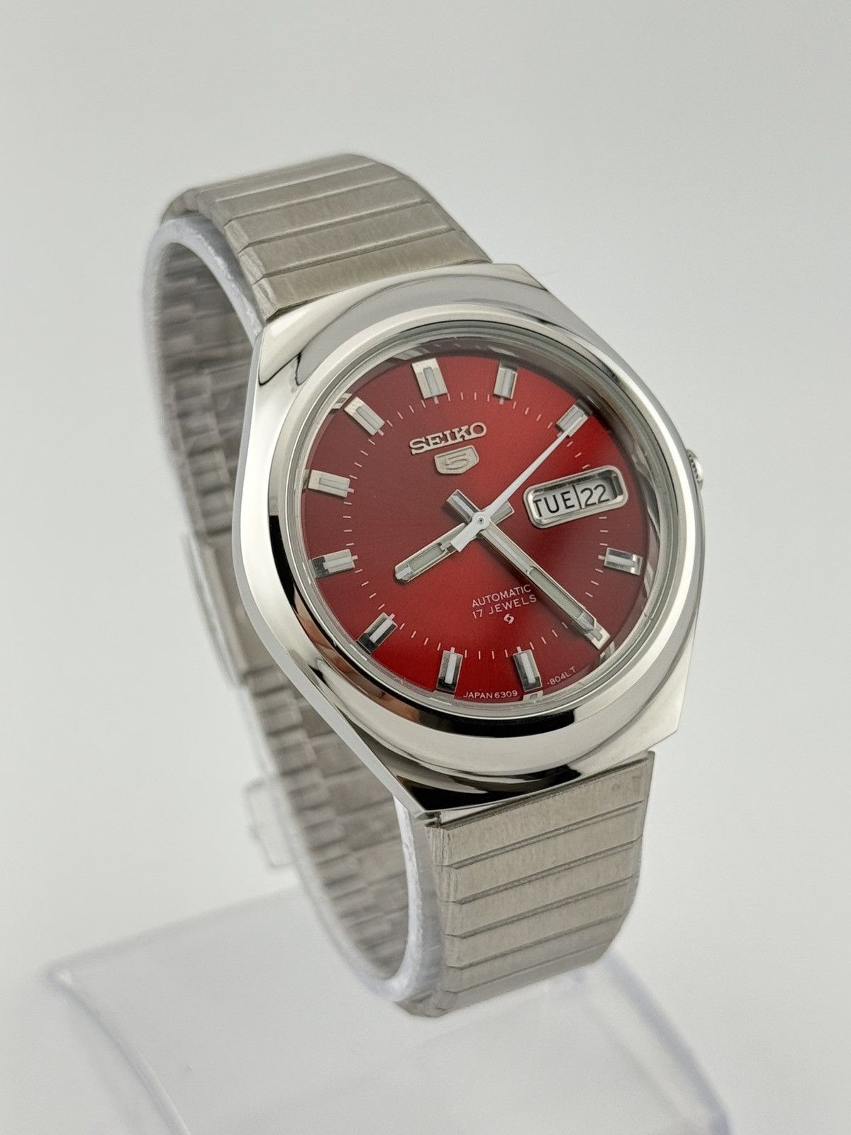 Seiko 5 Automatic Men’s Watch 36mm Red Dial 6309 Japan