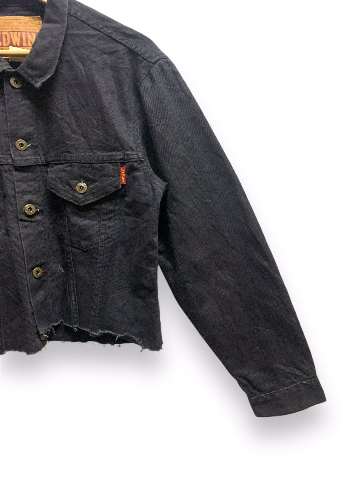 Edwin Vintage 90s EDWIN Denim Jakcet Black Size US M / EU 48-50 / 2 - 4 Thumbnail