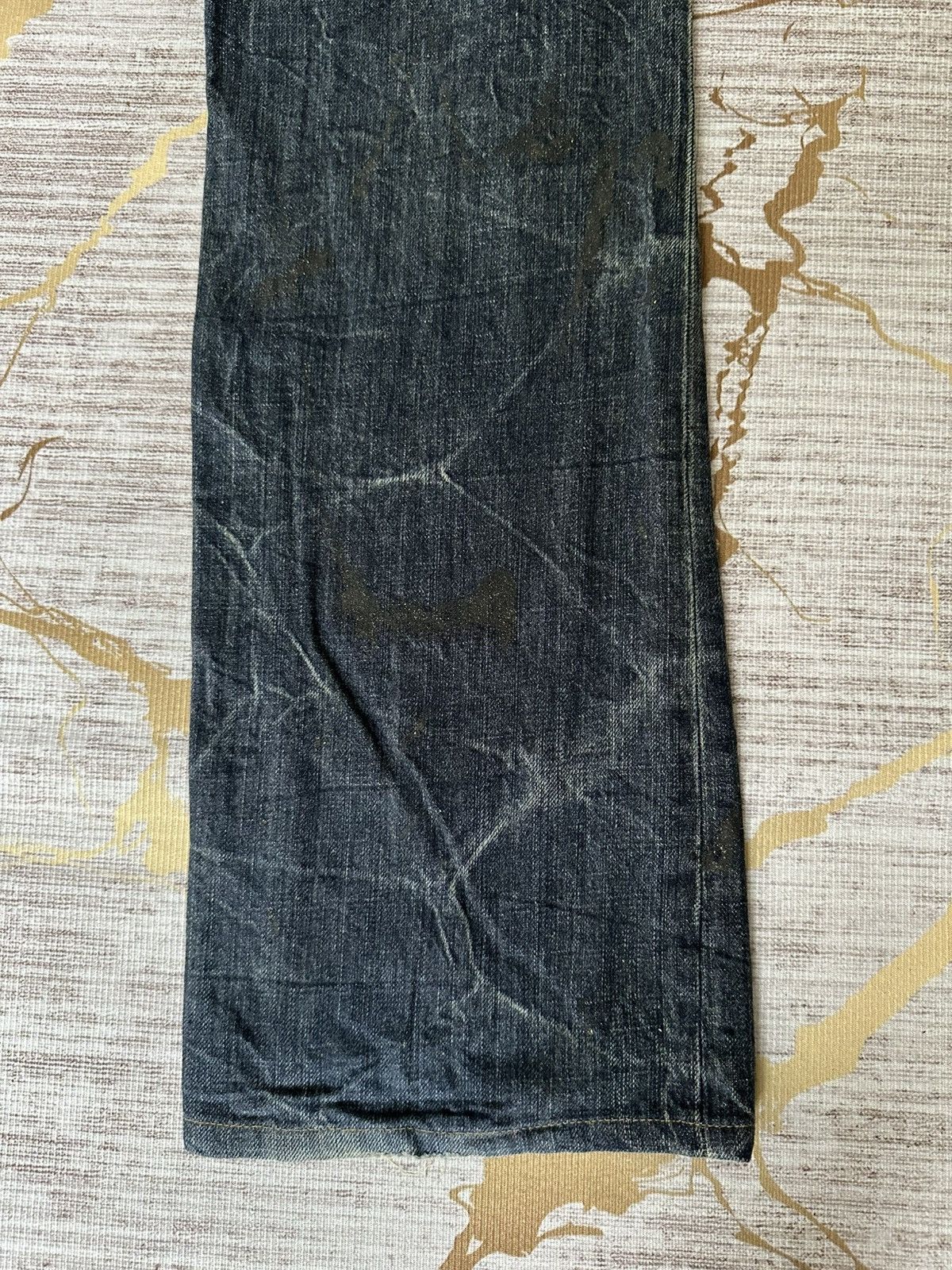 Japanese Brand FLARE Japanese Brand Distressed Claw Marks Design Denim Size US 33 - 14 Thumbnail