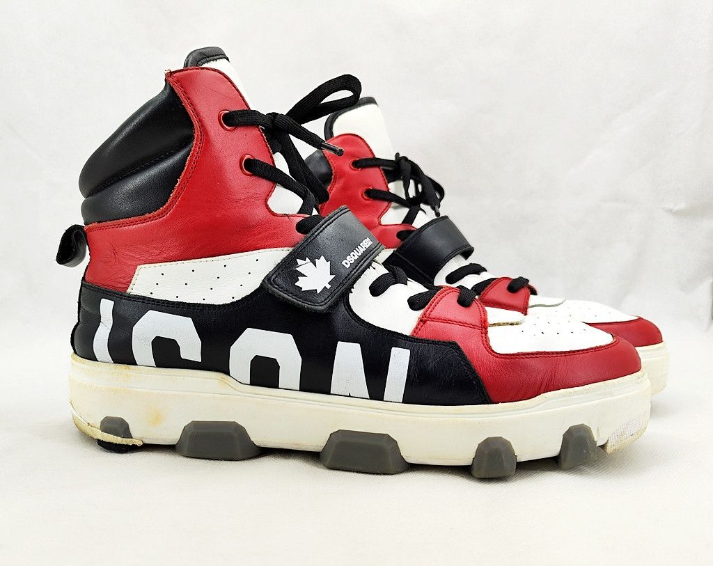 Dsquared2 DSQUARED2 icon tricolor Italy basket sneaker size 43 UK9 Size US 10 / EU 43 - 1 Thumbnail