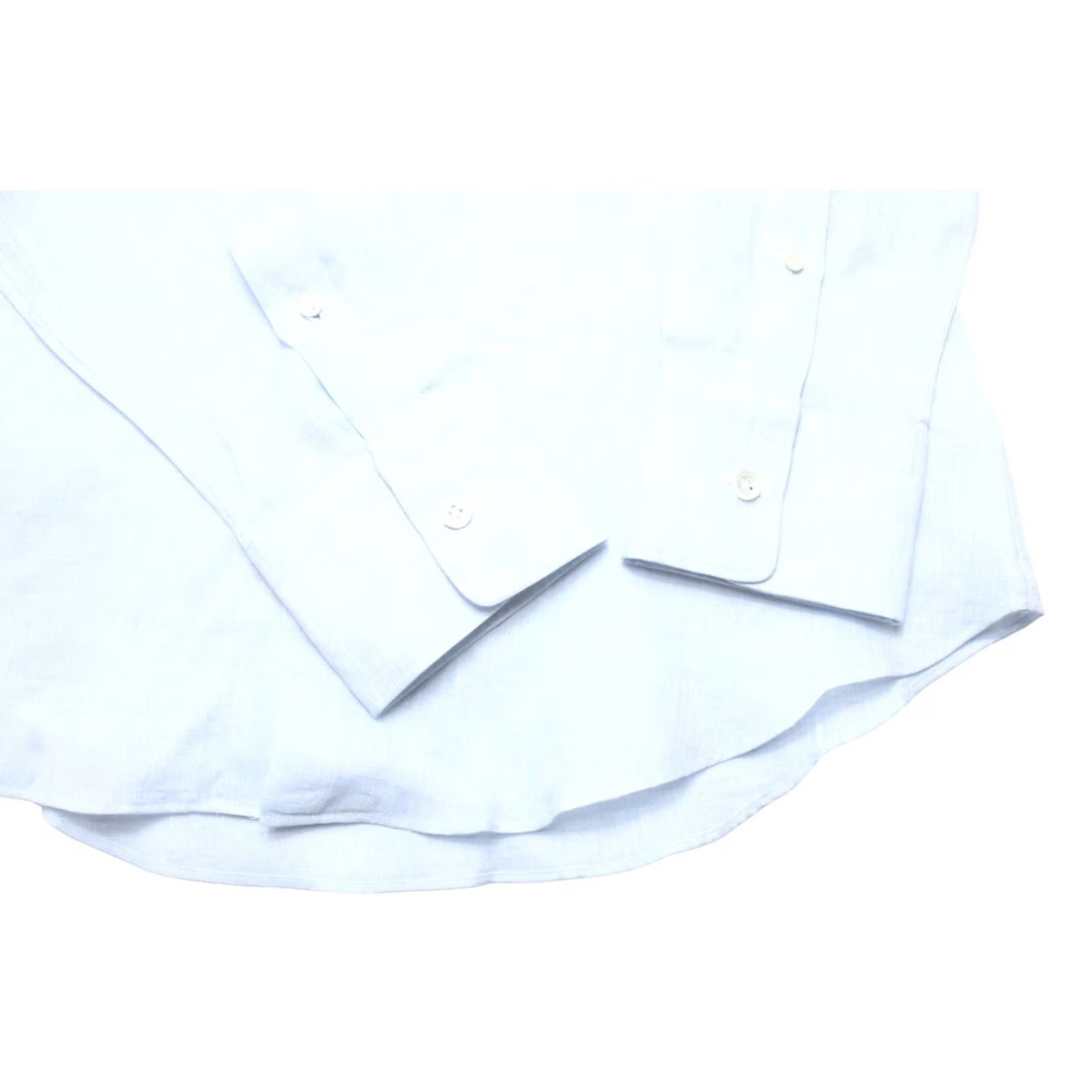 Suitsupply Suitsupply Extra Slim Fit Formal Shirt Men's XL Linen Spread Collar Button Up Size 46R - 6 Thumbnail