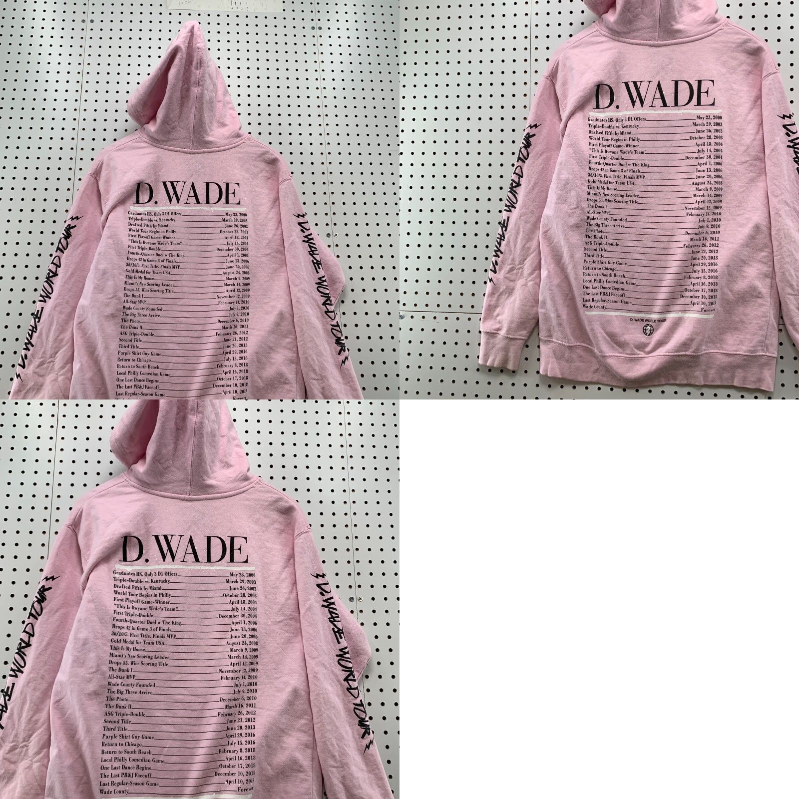 Pinko D Wade Word Tour Hoodie Adult Medium Pink Hooded Pullocer 21X27 Size US M / EU 48-50 / 2 - 9 Thumbnail