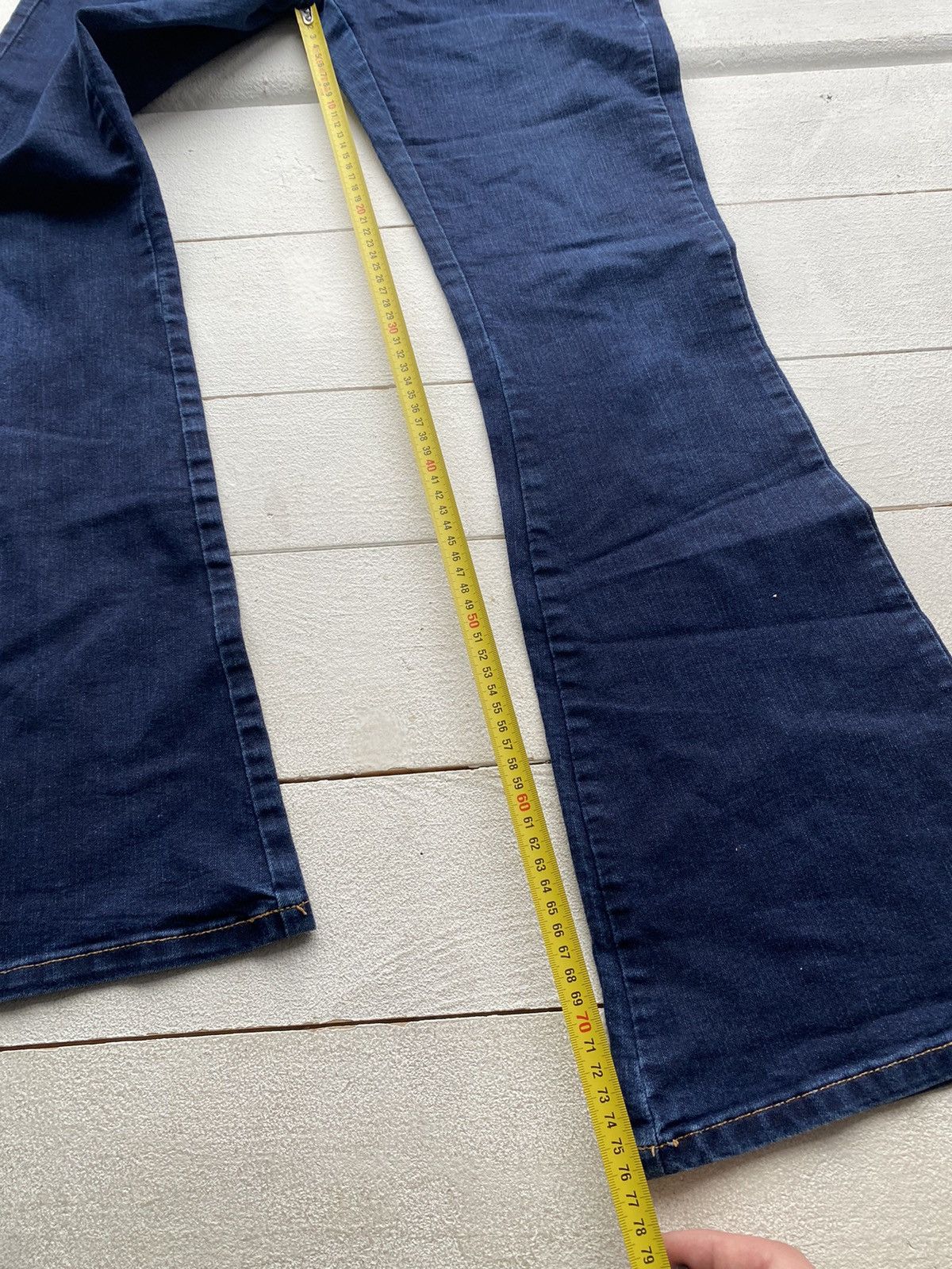 Designer Jane Norman Flare Bell Bottom Blue 28 Womens Jeans Size 28" / US 6 / IT 42 - 7 Thumbnail