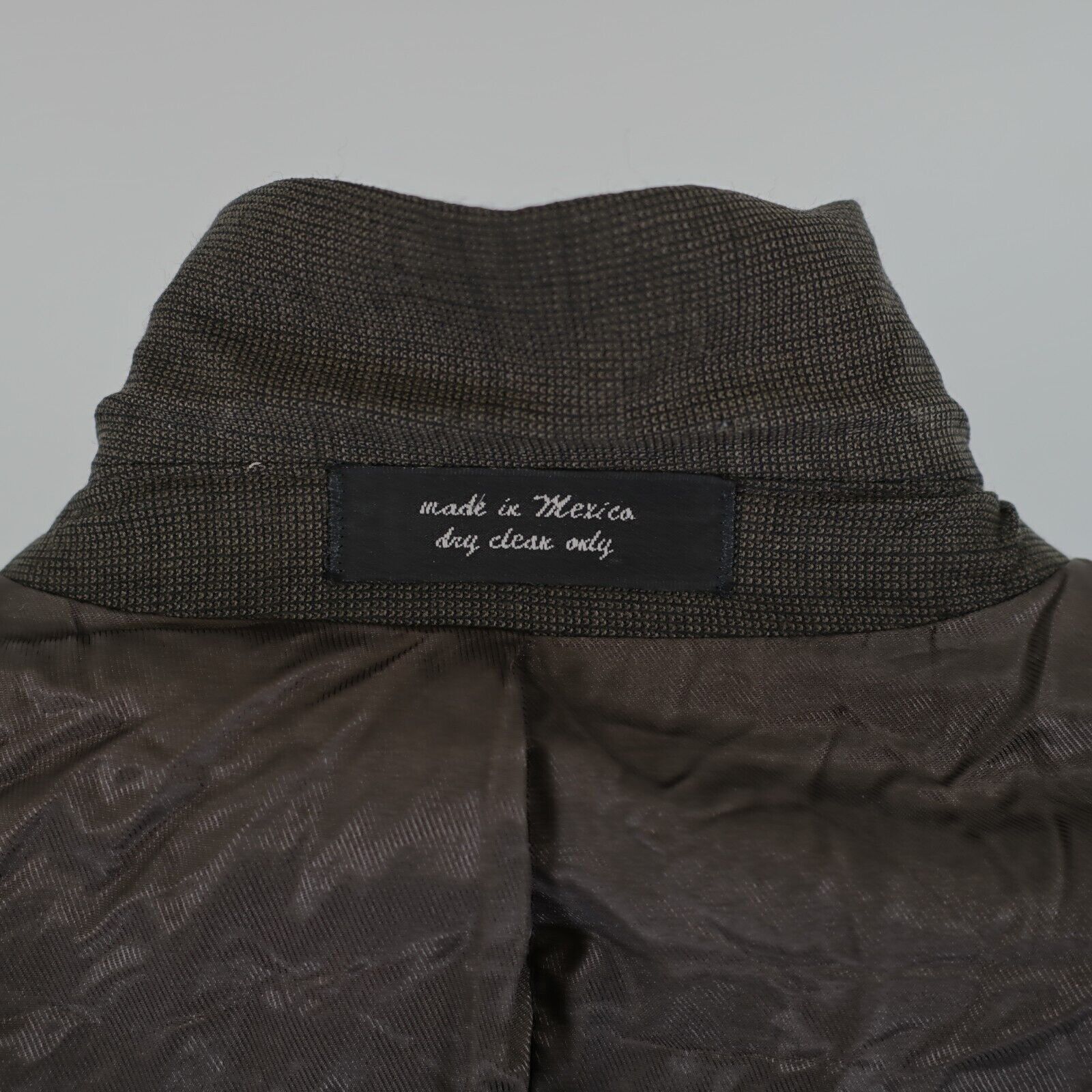 Designer Gianfranco Ruffini Italy Brown Check Super 100S Worsted Woo Size 38R - 14 Thumbnail