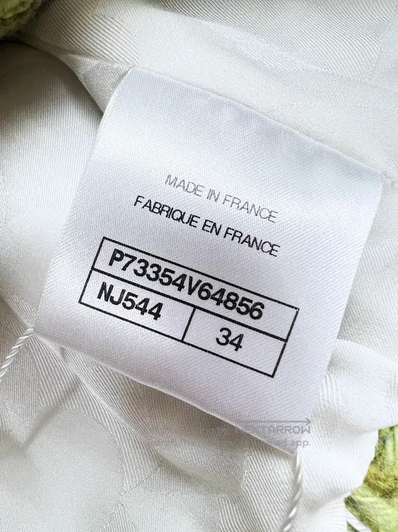Chanel Chanel 22B Avocado Green Grass Thousand Birds Tweed Jacket Size XXS / US 00 / IT 34 - 6 Thumbnail