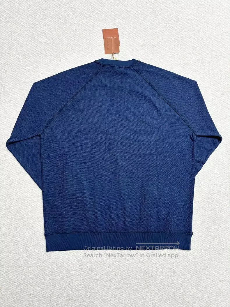 Loro Piana Loro Piana Blue Men's Crewneck Long-Sleeve T-Shirt. Size US XL / EU 56 / 4 - 2 Thumbnail