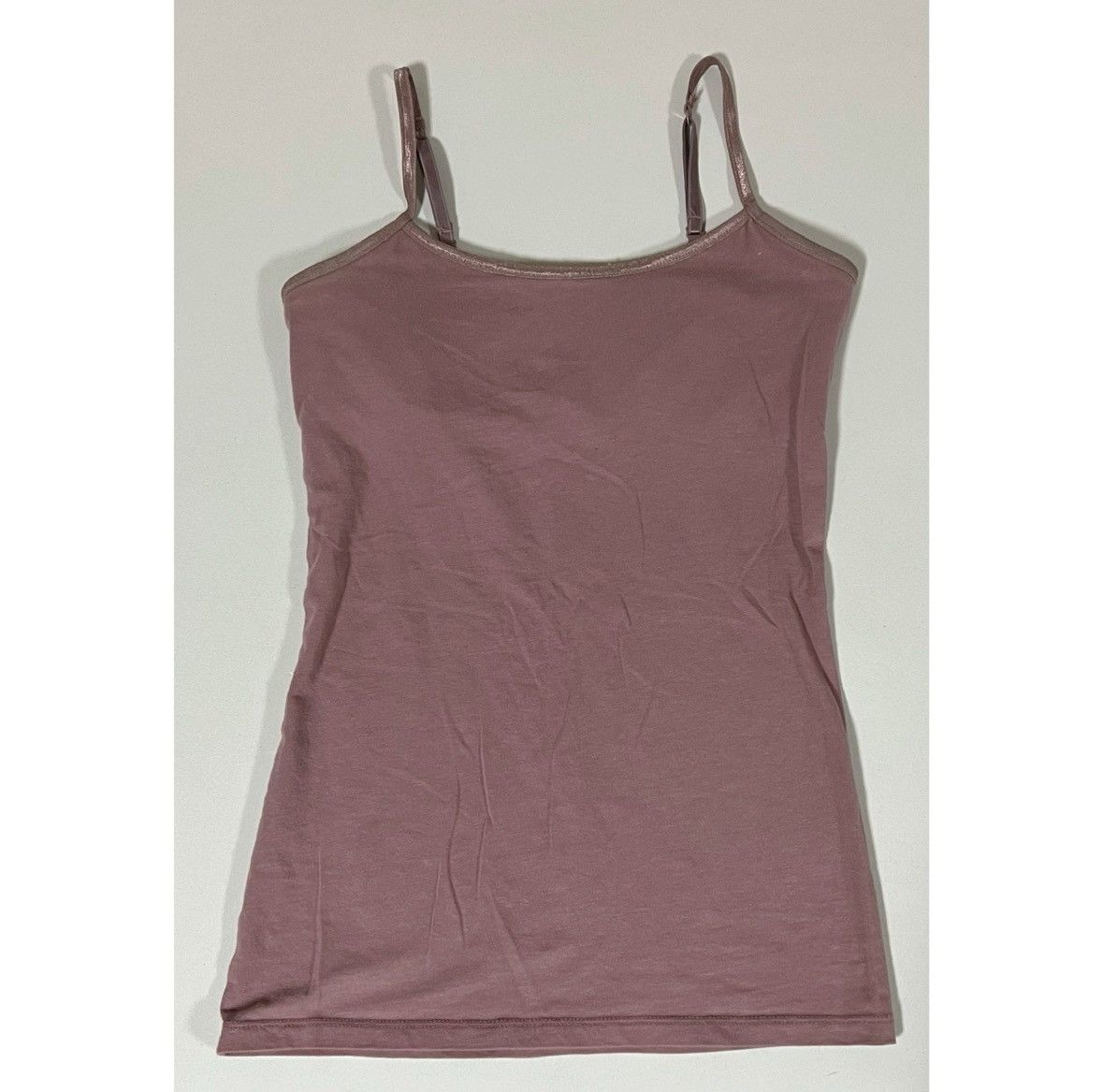Vintage SO Mauve Pink Cami Shelf-Bra Camisole Tank Top Shirt XS 🎀 Size XS / US 0-2 / IT 36-38 - 1 Thumbnail