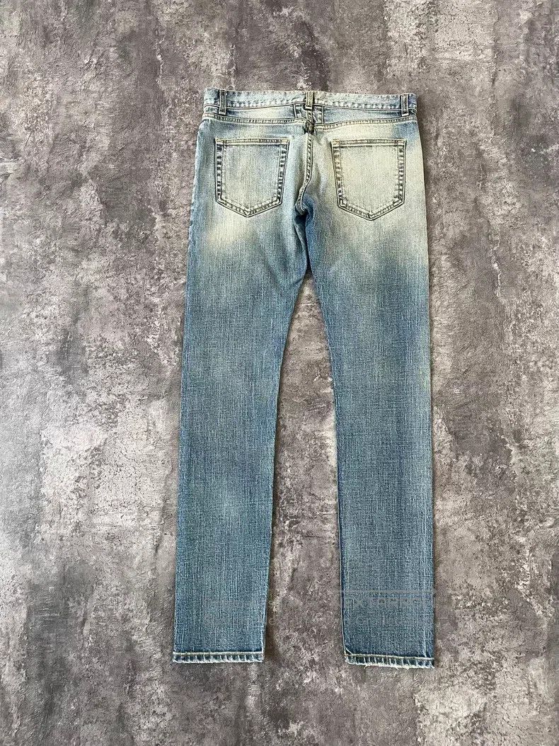Saint Laurent Paris Saint Laurent Paris Light Blue Stone Washed Distressed Jea Size US 32 / EU 48 - 4 Thumbnail