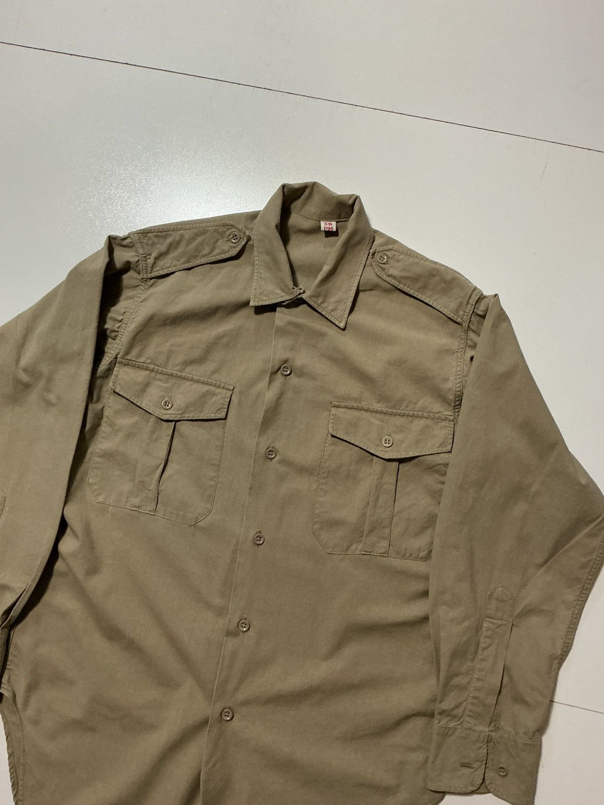 Vintage Vintage 1963 60s French Army Military ETS Officers Shirt Size US S / EU 44-46 / 1 - 3 Thumbnail