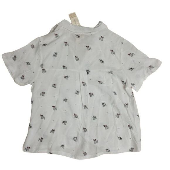 Other White Button-Up Shirt With French Bulldog Print Size S / US 4 / IT 40 - 3 Thumbnail