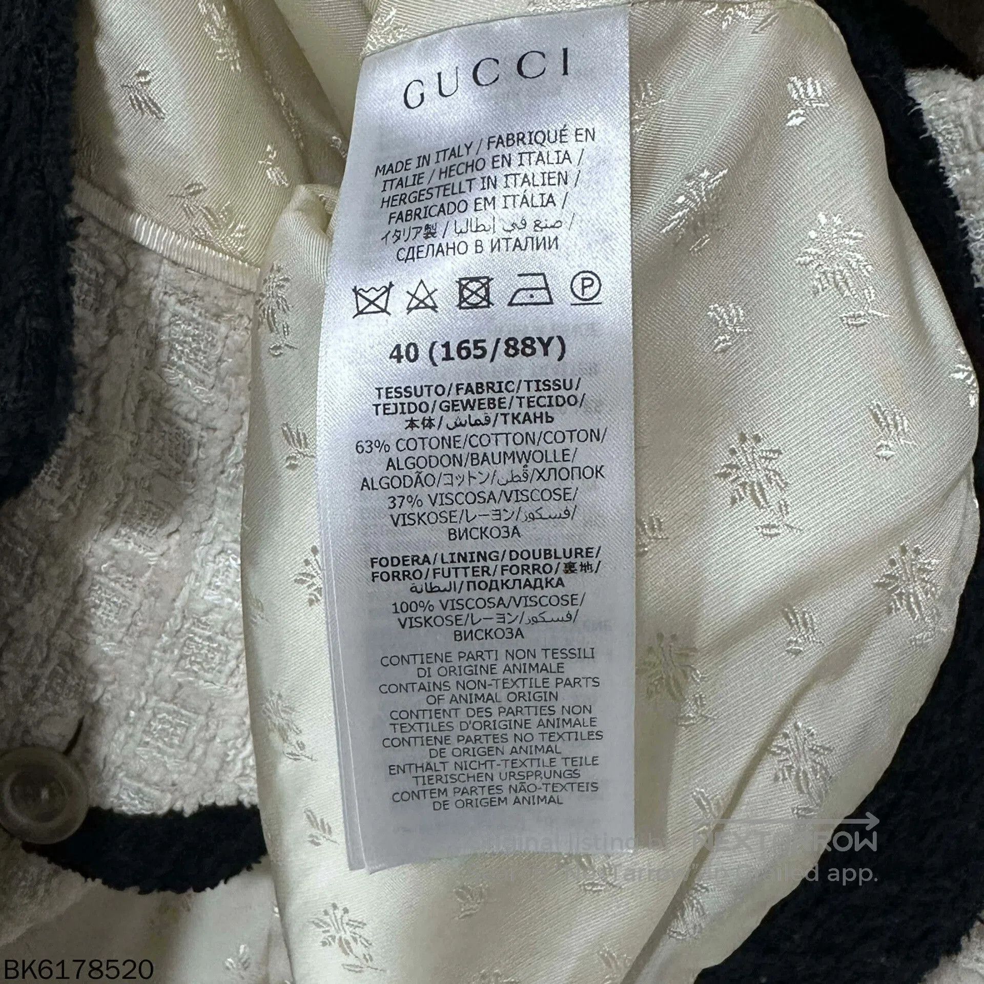 Gucci Gucci Black White Tweed Lapel Jacket. Size S / US 4 / IT 40 - 5 Thumbnail