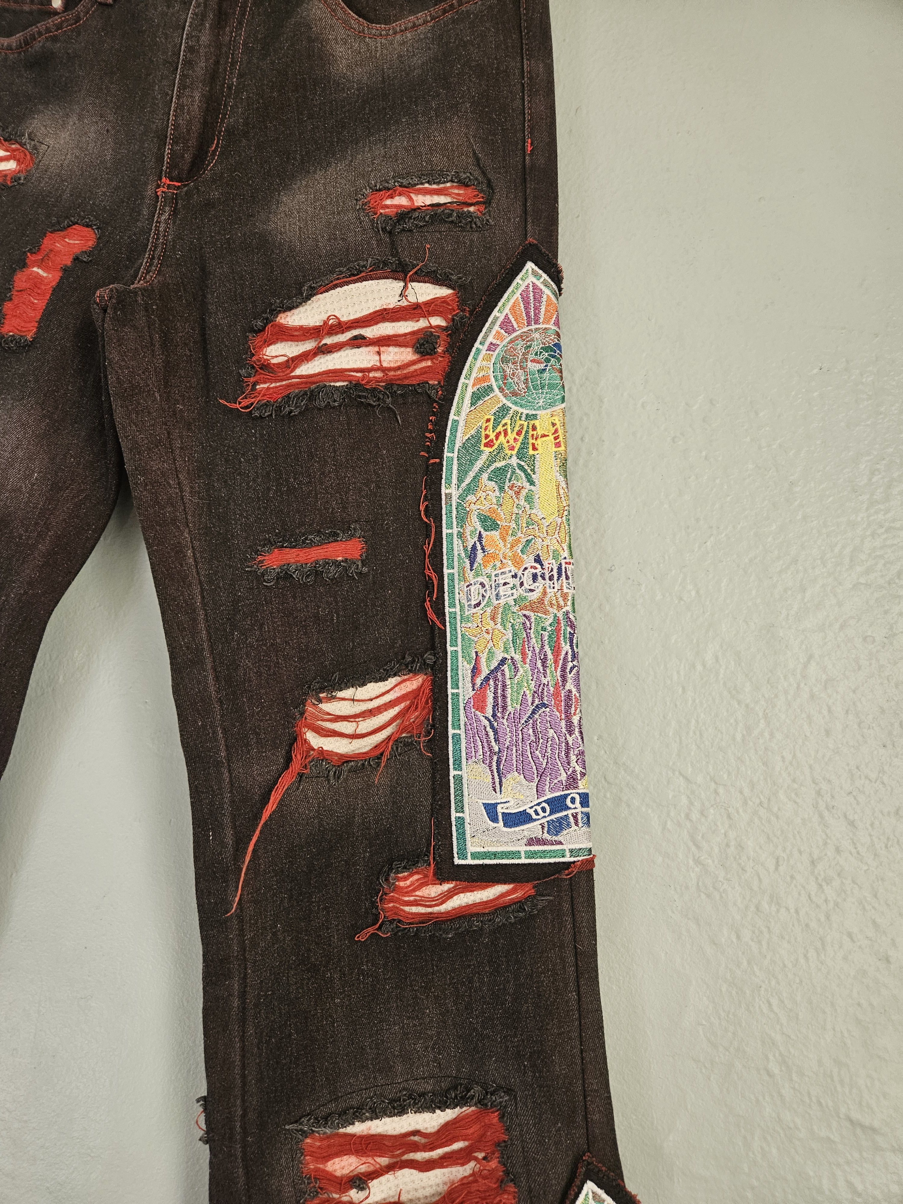 Who Decides War Who Decides War Mrdr Brvdo Crimson Fusion Denim Jeans Size US 30 / EU 46 - 3 Thumbnail