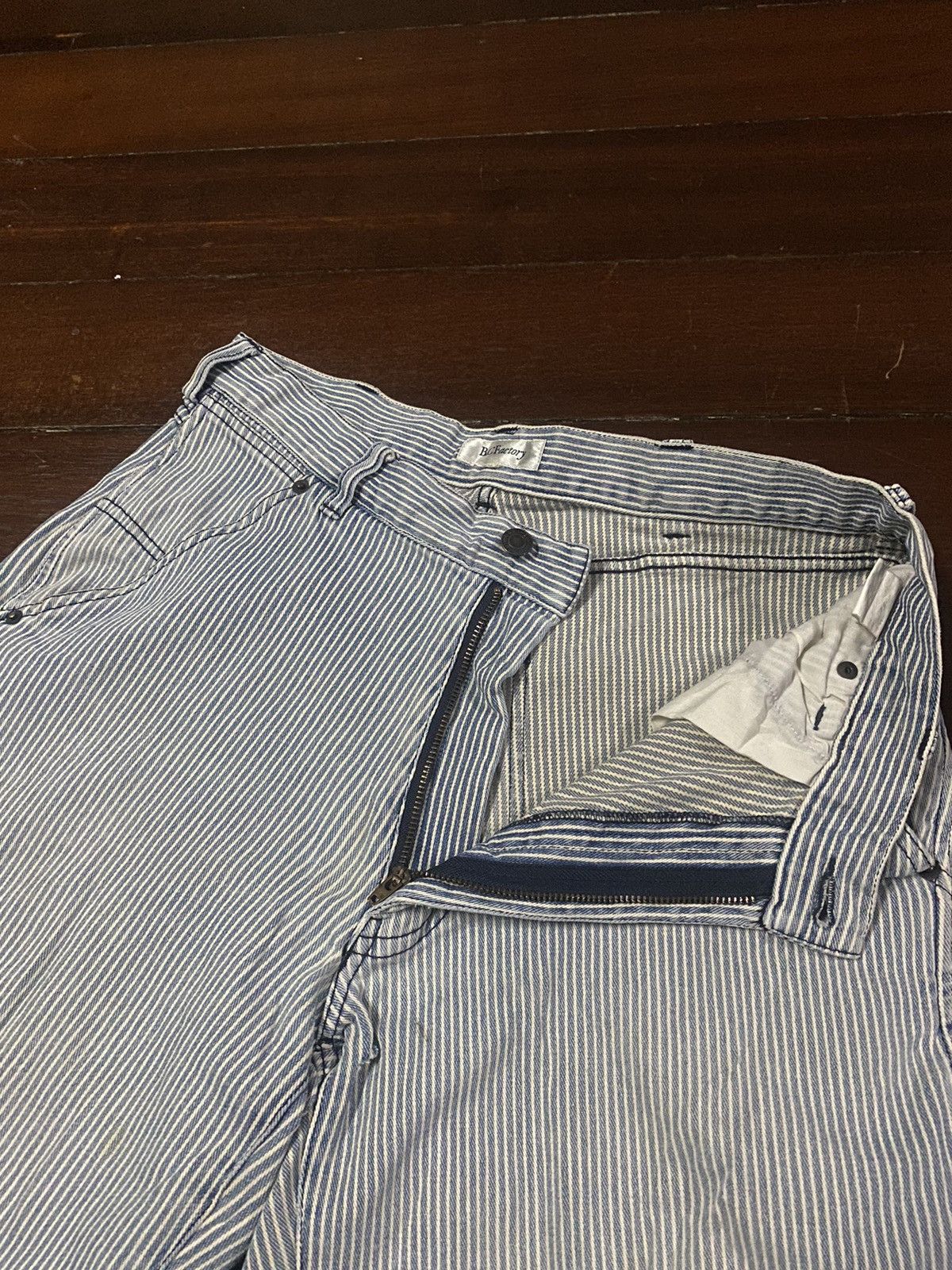 Japanese Brand FIRE 🔥 B.C FACTORY HICKORY PANT DISTRESSED Size US 33 - 6 Thumbnail