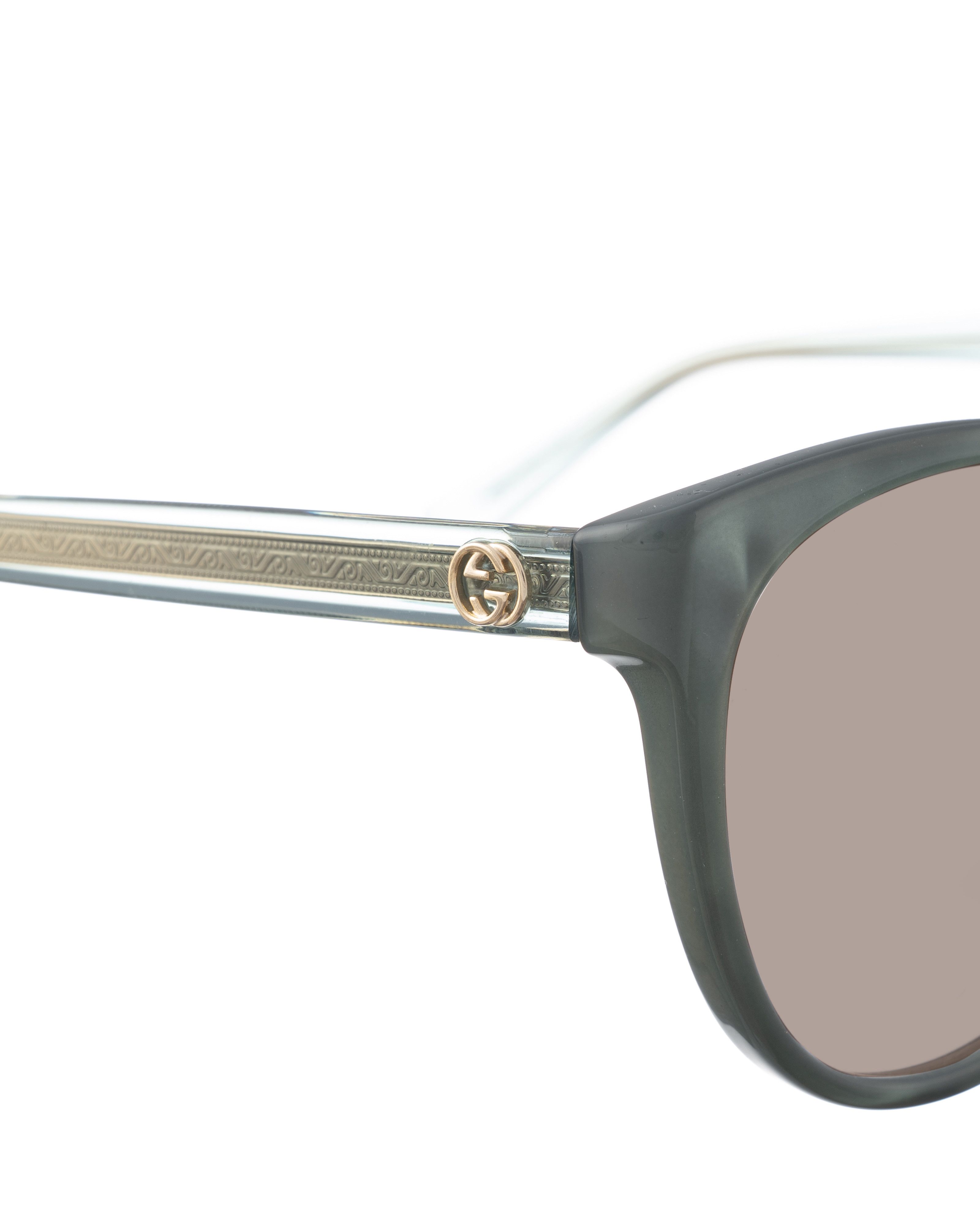 Gucci Gucci 00s Teal Pearl Sunglasses with Gold Details Size ONE SIZE - 1 Thumbnail