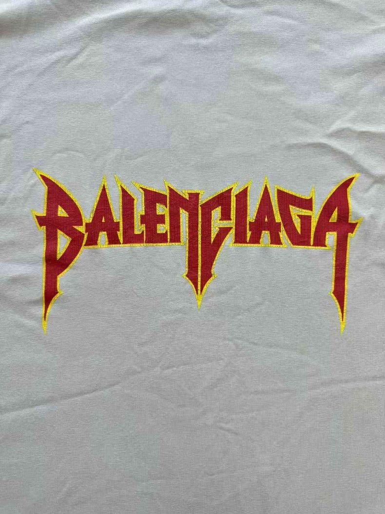Balenciaga Balenciaga Flame logo splashing ink to make old rock short Size US L / EU 52-54 / 3 - 4 Thumbnail