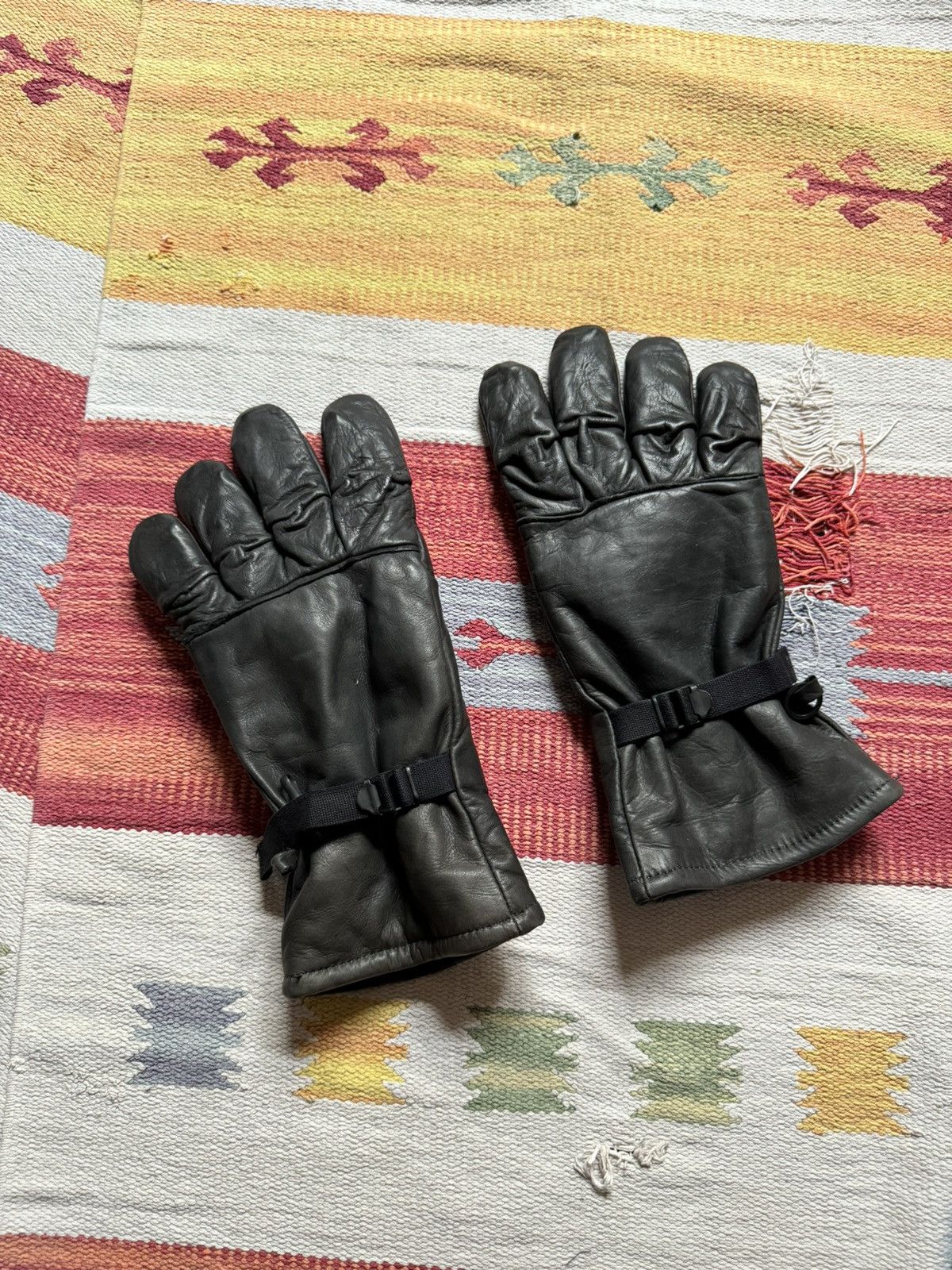 Genuine Leather Vintage Intermediate Cold / Wet US Army Leather Gloves Size ONE SIZE - 6 Thumbnail