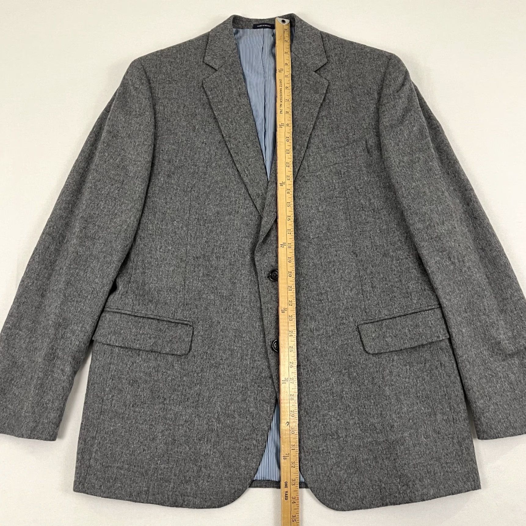 Stafford Stafford Blazer Mens 46 L Classic Fit Gray Camel Hair Sports Coat Jacket Work Size 46R - 6 Thumbnail
