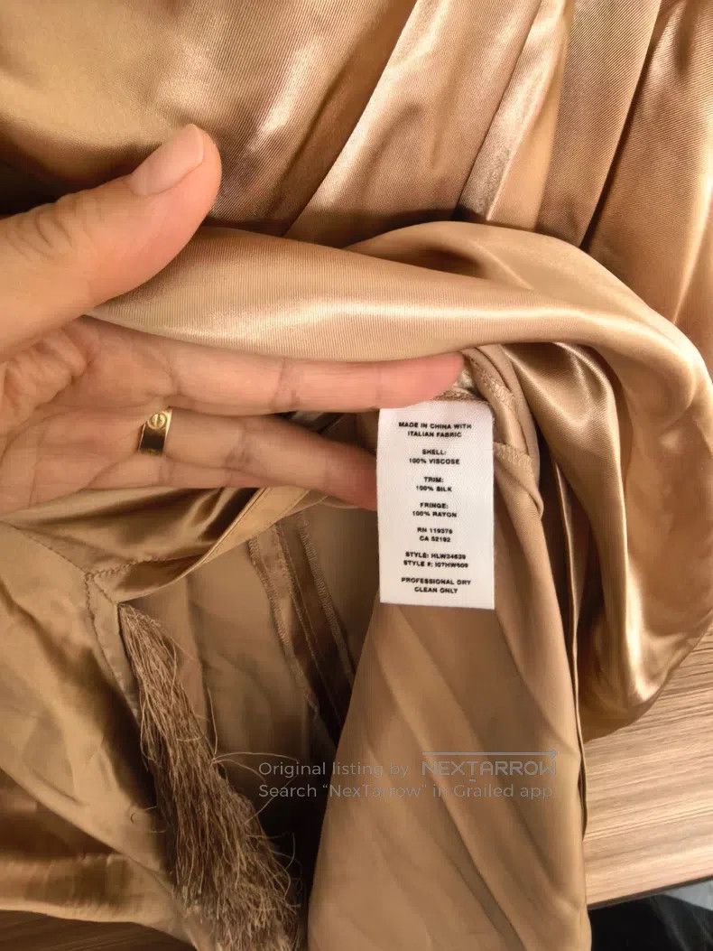 Helmut Lang Helmut Lang size 10 Champagne Gold Long Dress Size L / US 10 / IT 46 - 4 Thumbnail
